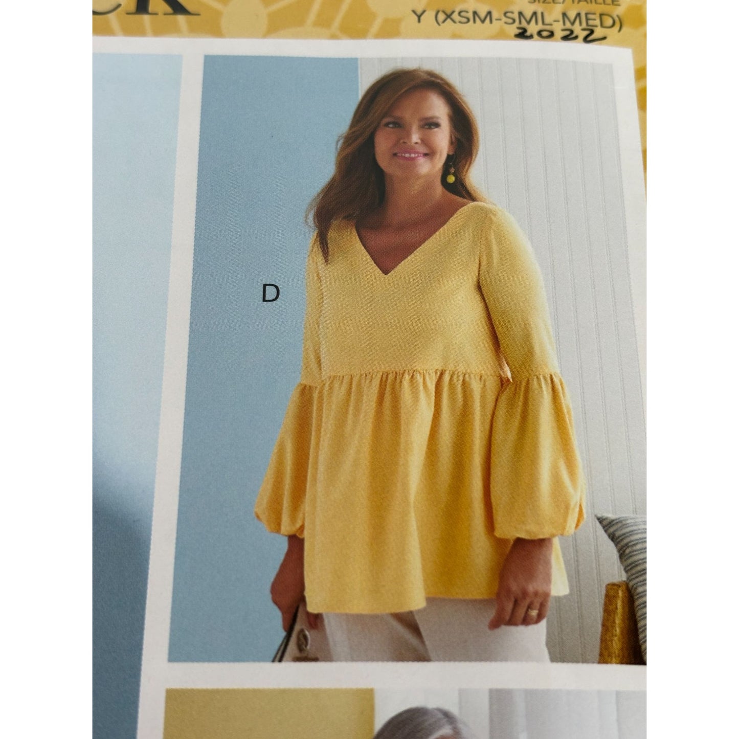 Butterick Sewing Pattern B6486 Tunic Top Peplum Shirt Blouse Bell Sleeve UC 4-14