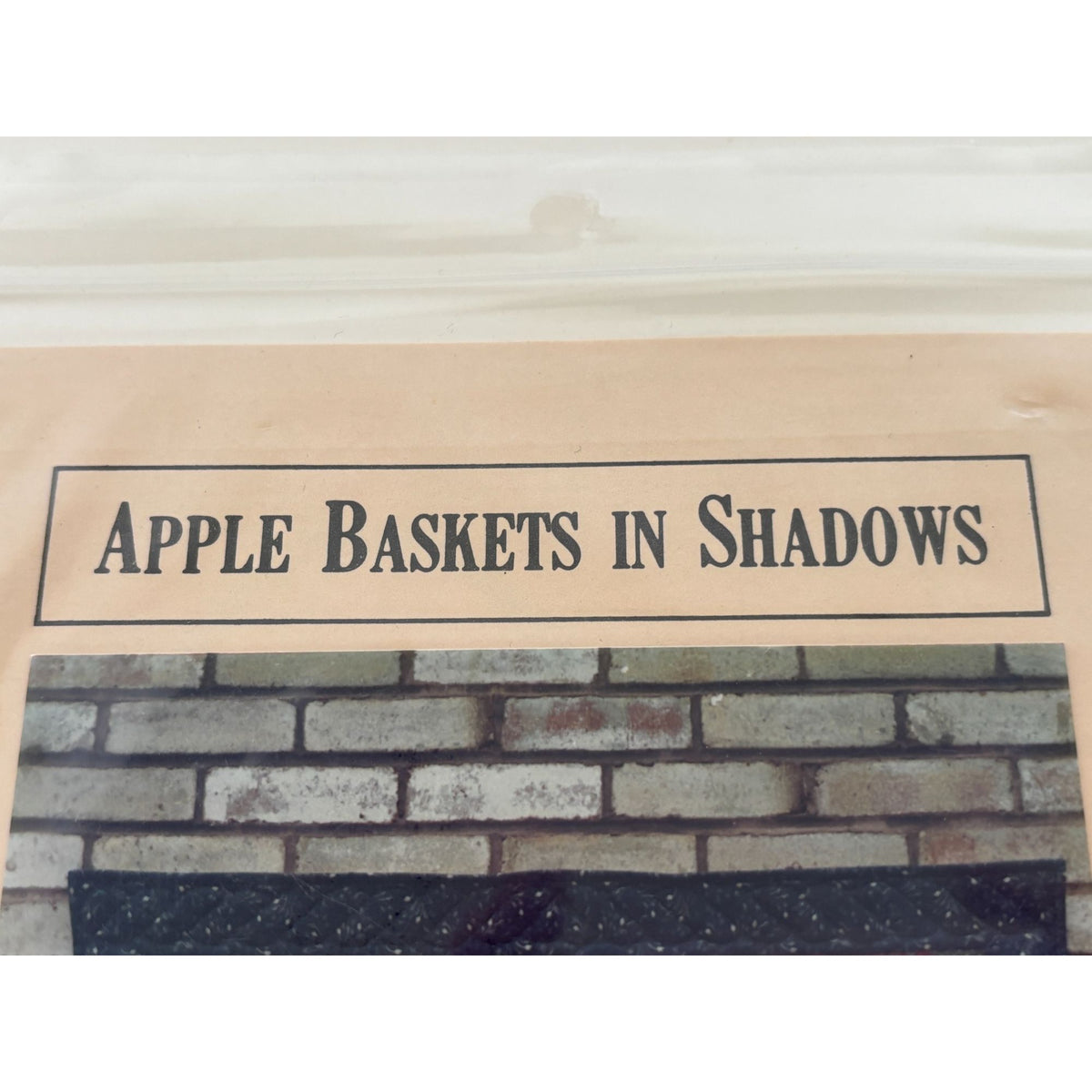 Country Quilts Quilt Pattern Apple Baskets in Shadows 40 Inch Square Ian Sutton