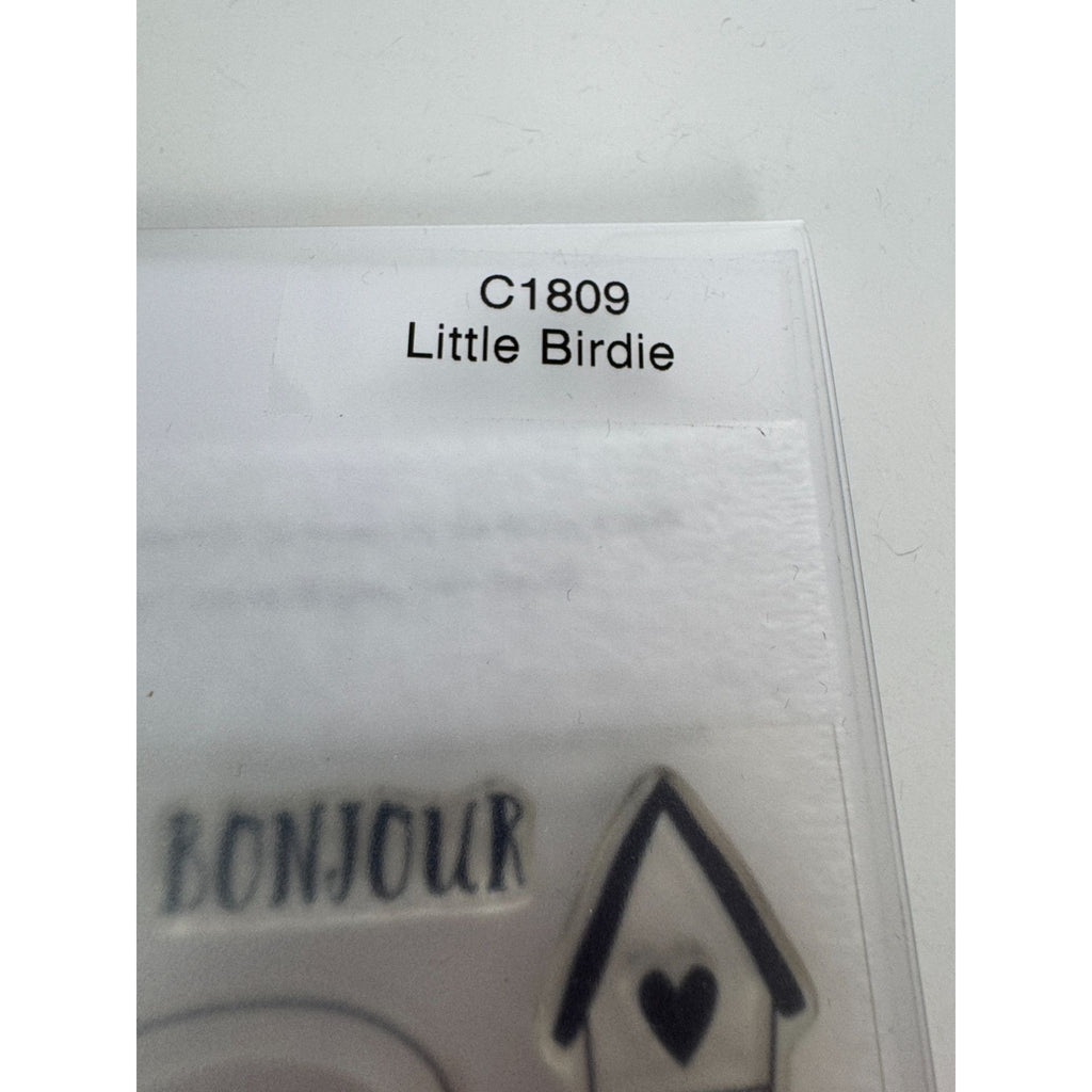 CTMH Acrylic Stamp Set Little Birdie Bird Thank You Hello Thought Bubble C1809