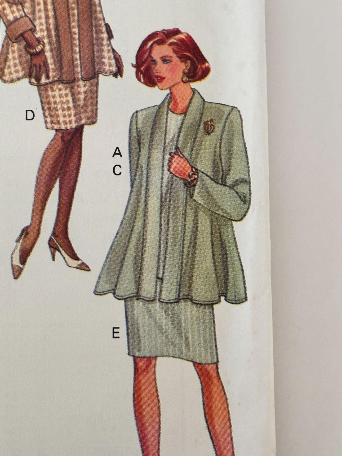 Butterick Sewing Pattern 6473 Quiet Luxury Jacket Dress 90s Soft Tailored Set 6-10 Uncut