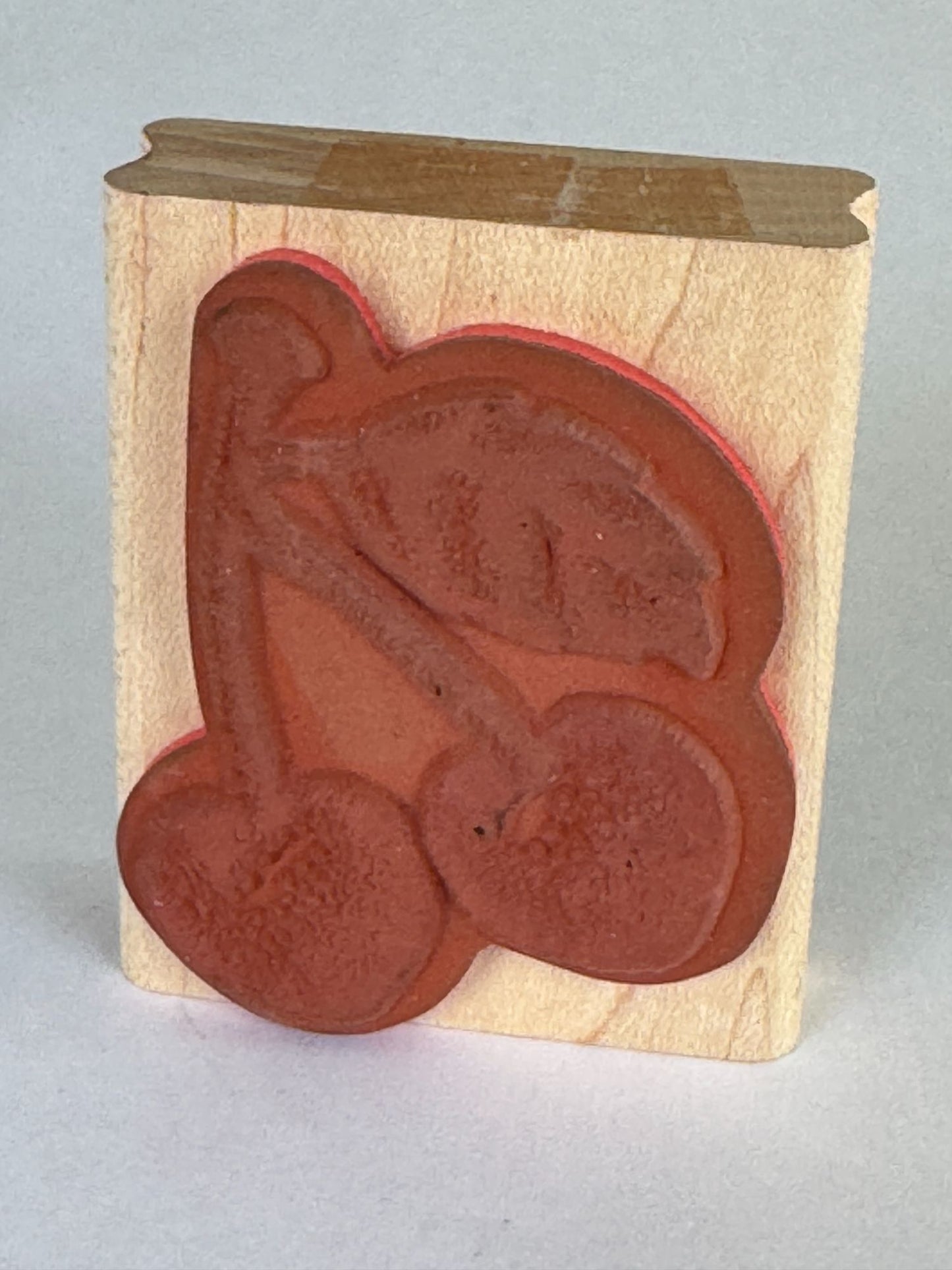Rubber Stampede Rubber Stamp Cherry Fruit Cherries Food Recipe Card Making Wood