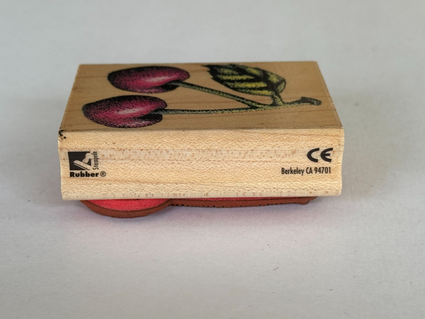 Rubber Stampede Rubber Stamp Cherry Fruit Cherries Food Recipe Card Making Wood