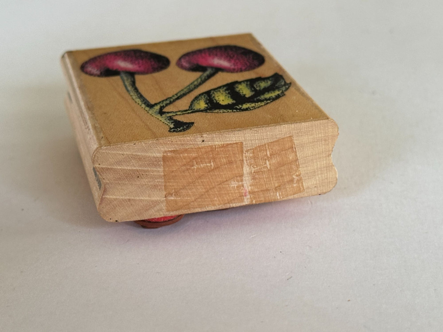 Rubber Stampede Rubber Stamp Cherry Fruit Cherries Food Recipe Card Making Wood