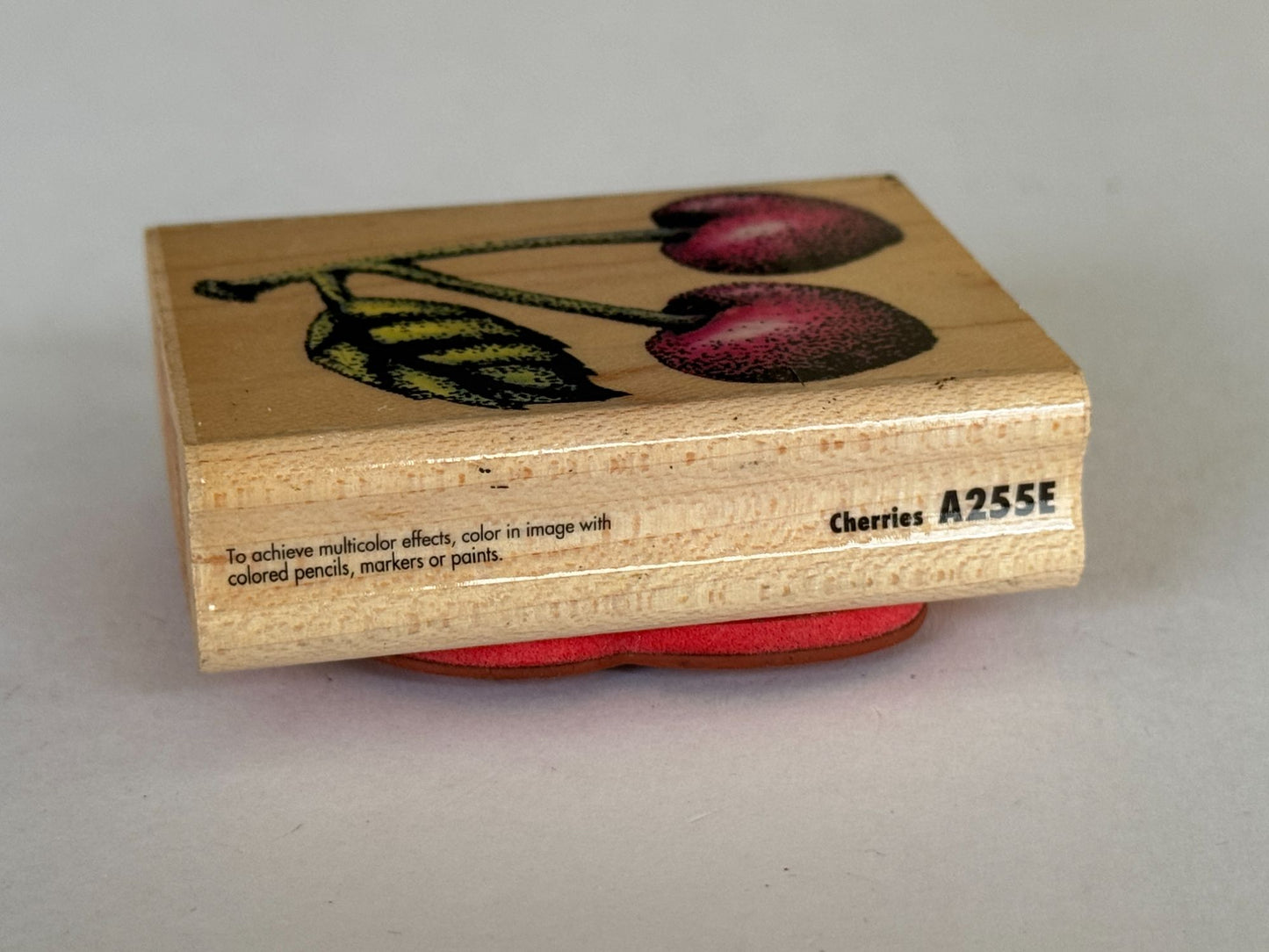Rubber Stampede Rubber Stamp Cherry Fruit Cherries Food Recipe Card Making Wood