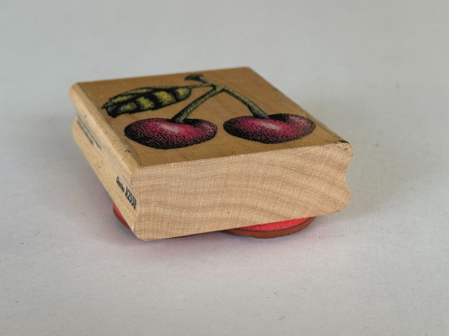 Rubber Stampede Rubber Stamp Cherry Fruit Cherries Food Recipe Card Making Wood