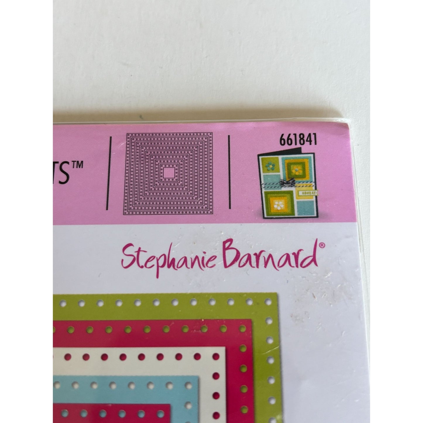 Sizzix Framelits Dies Dotted Squares Die Set Stitched Square Cardmaking Scrapbooking Frame