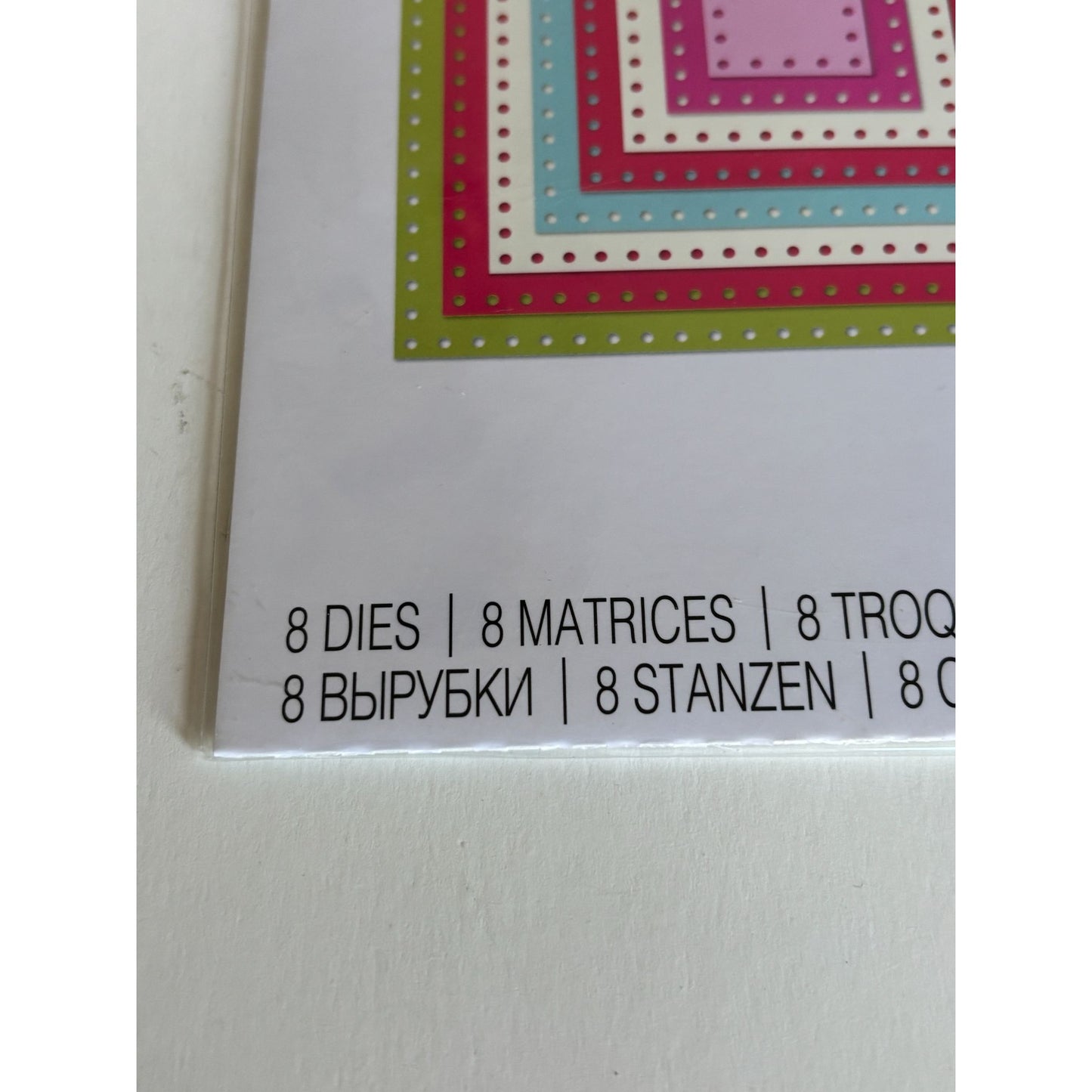 Sizzix Framelits Dies Dotted Squares Die Set Stitched Square Cardmaking Scrapbooking Frame