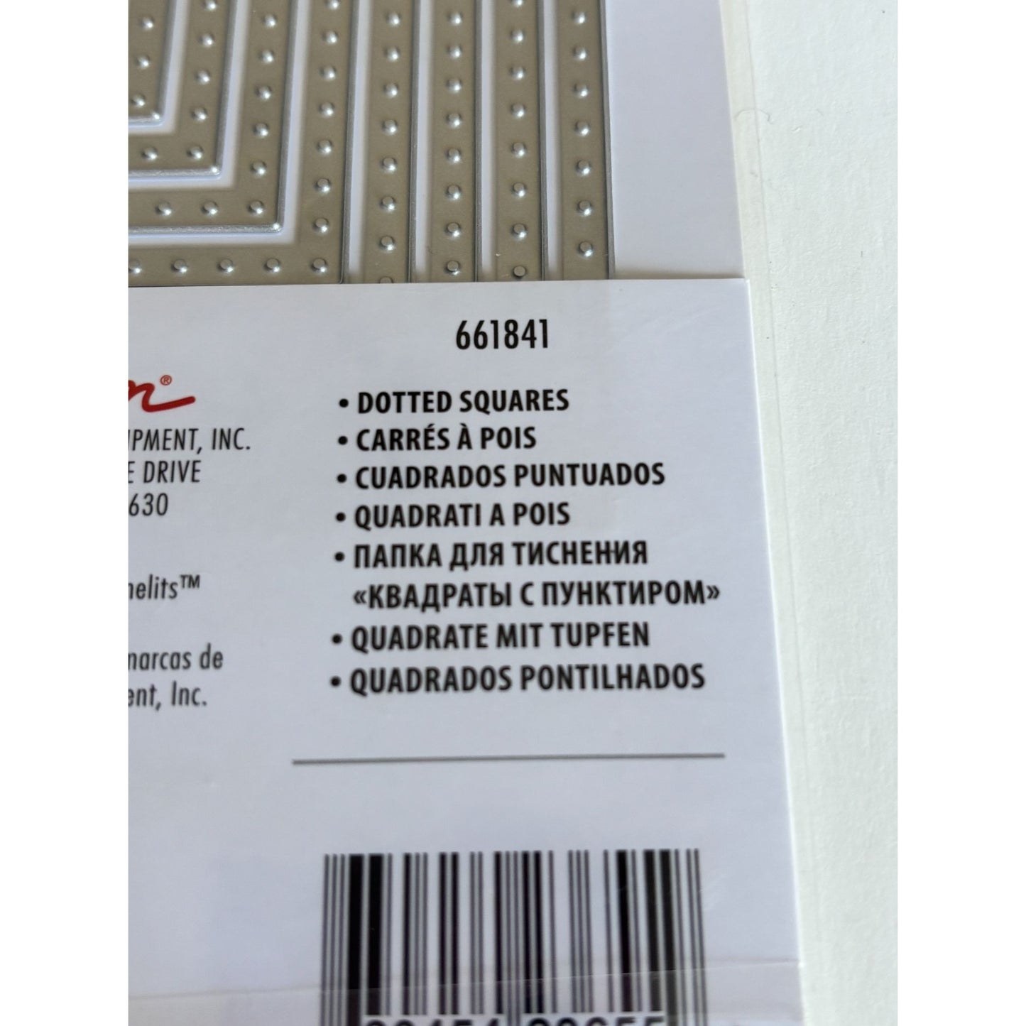 Sizzix Framelits Dies Dotted Squares Die Set Stitched Square Cardmaking Scrapbooking Frame