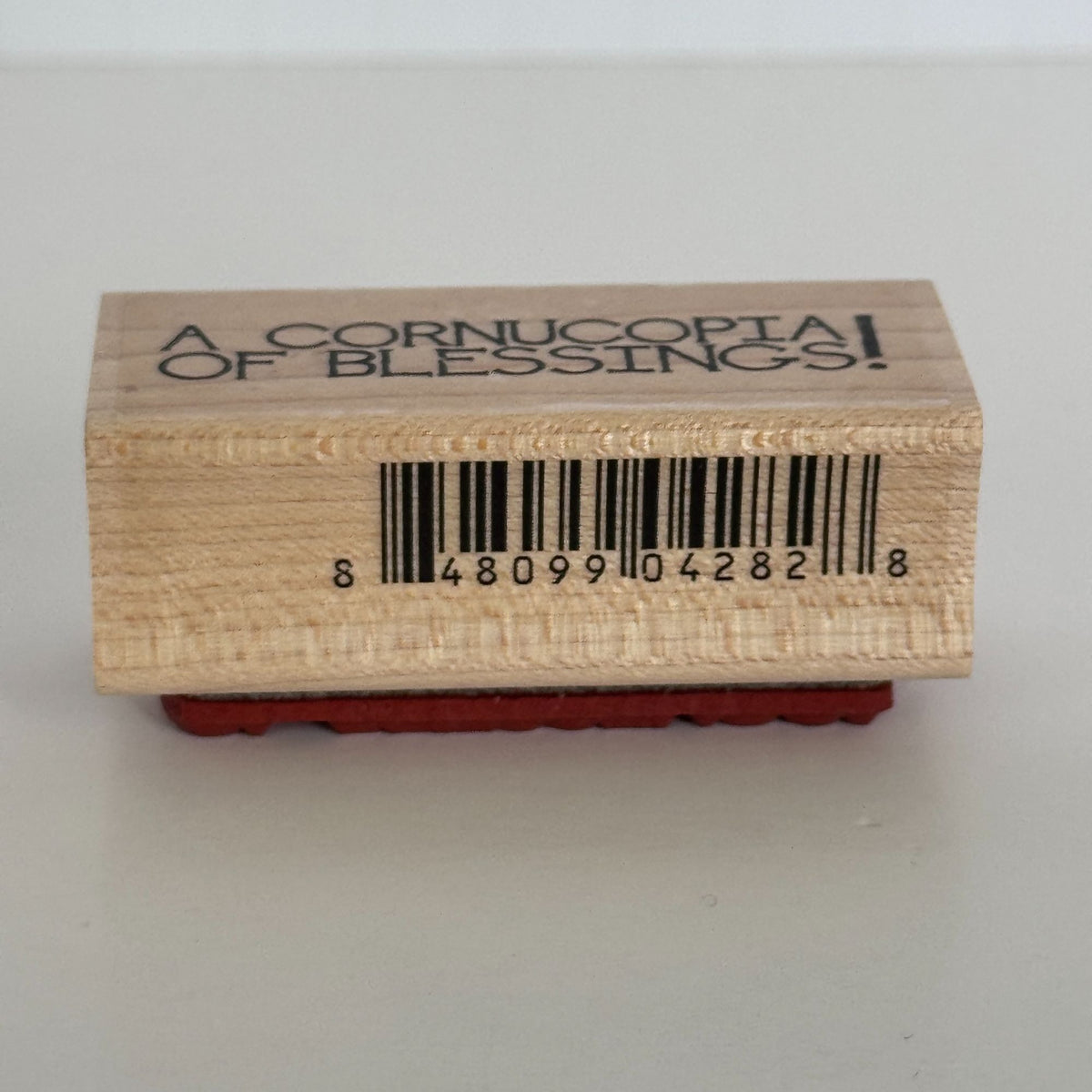 Impression Obsession Rubber Stamp Cornucopia of Blessings Thanksgiving Card Making Wood