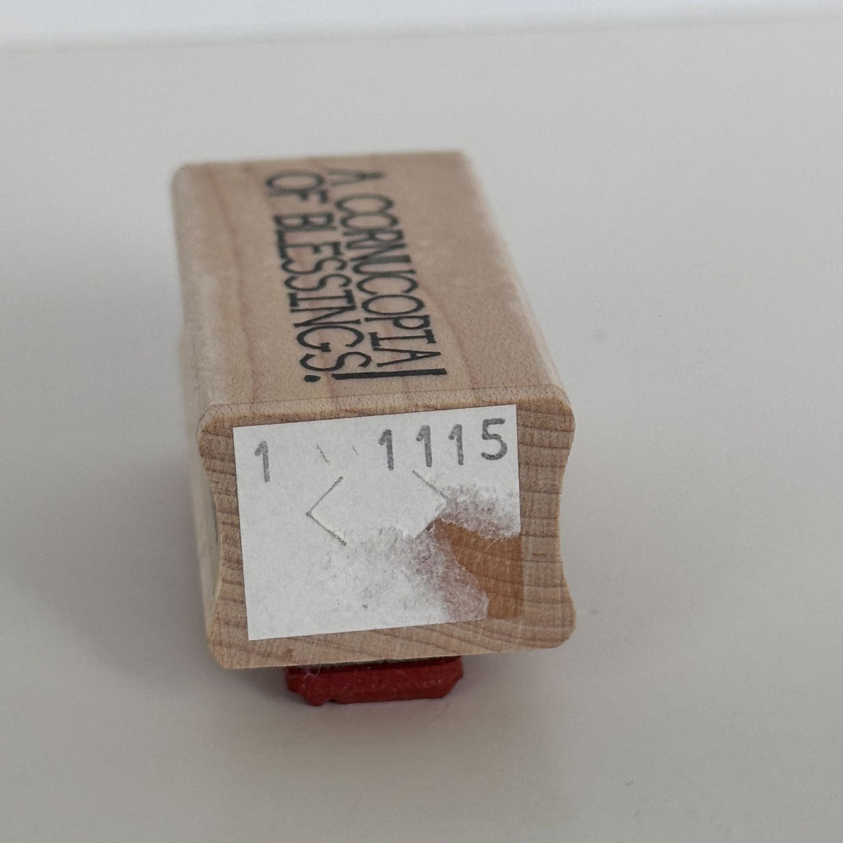 Impression Obsession Rubber Stamp Cornucopia of Blessings Thanksgiving Card Making Wood