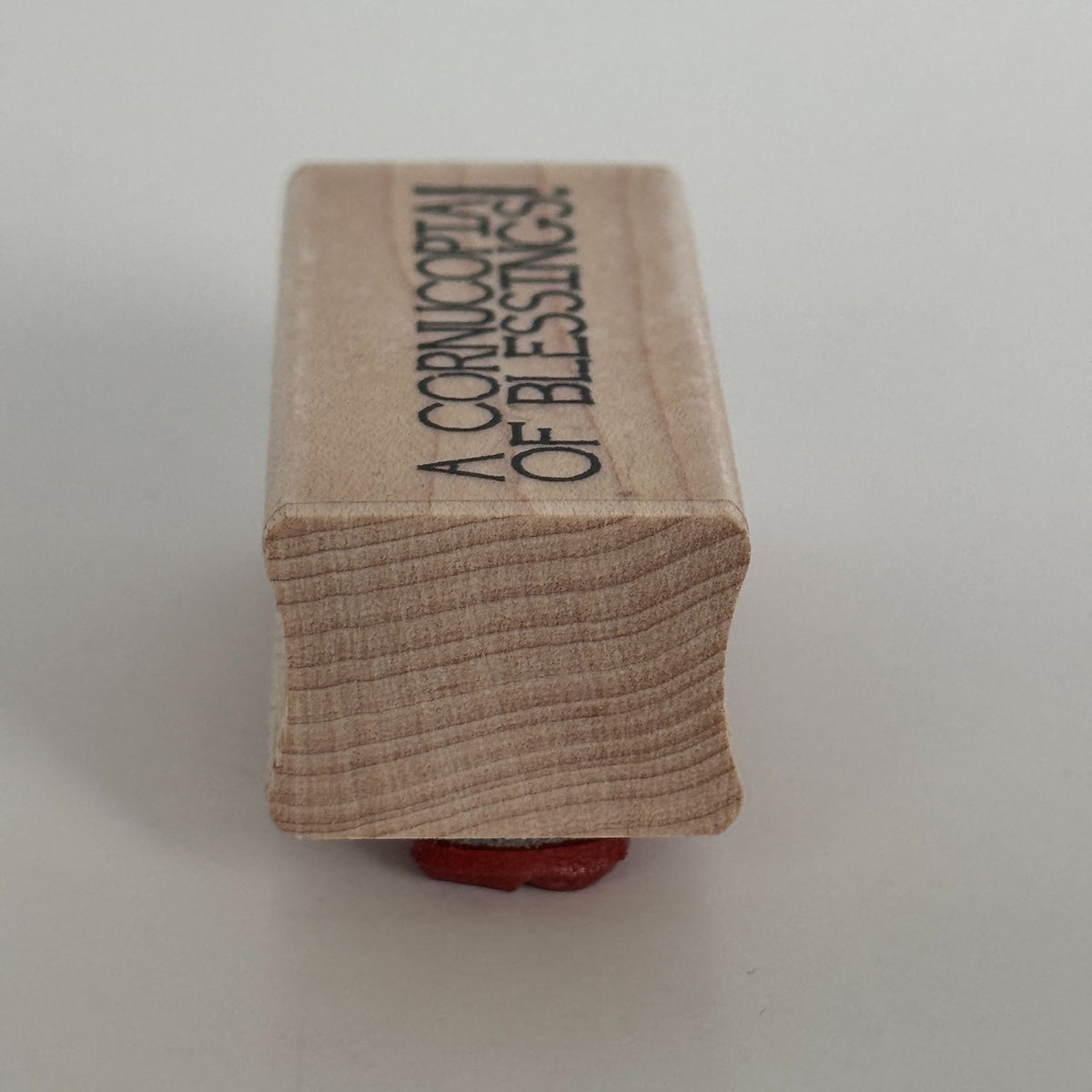 Impression Obsession Rubber Stamp Cornucopia of Blessings Thanksgiving Card Making Wood
