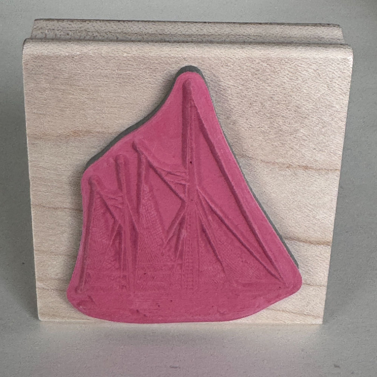 Stampabilities Rubber Stamp Sailboat Sailing Nautical Ship Ocean Coastal Cardmaking Scrapbooking Supply Wood Mounted