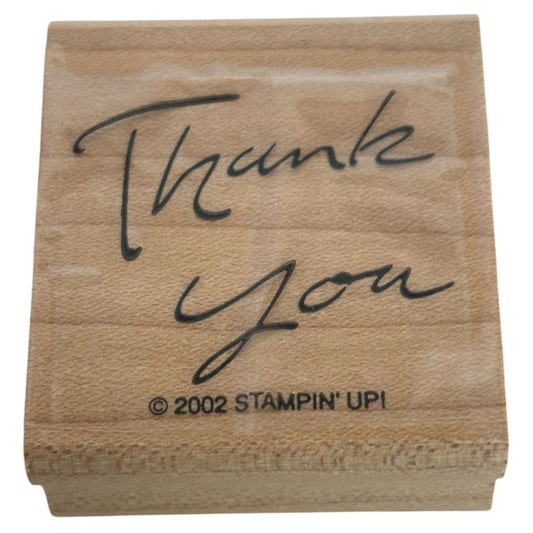 Stampin Up Rubber Stamp Thank You Card Making Words Sentiment Craft