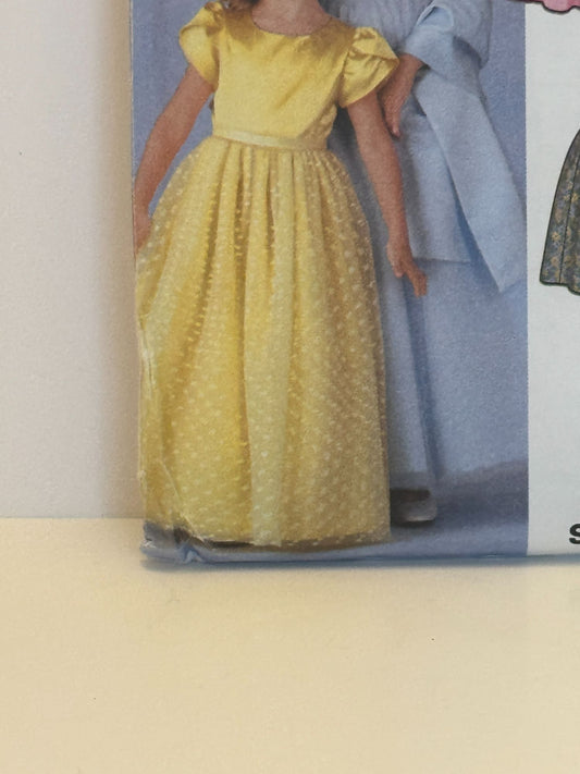 Simplicity Sewing Pattern 7113 Flower Girl Dress Design Your Own Shawl 7-14 UC