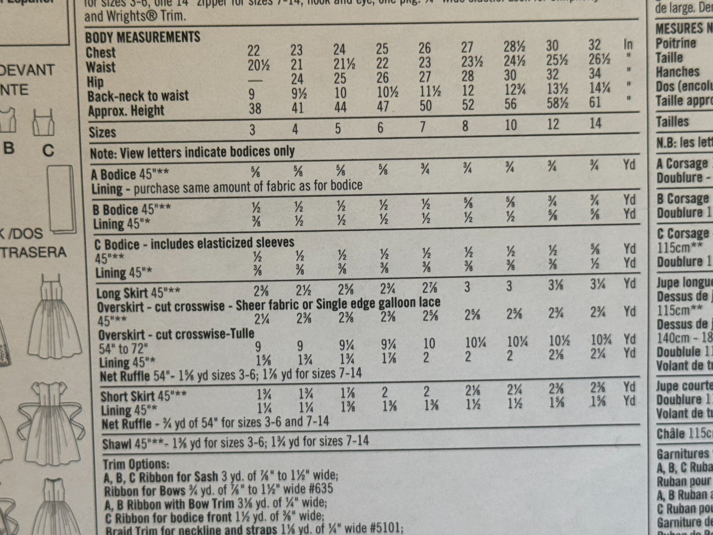 Simplicity Sewing Pattern 7113 Flower Girl Dress Design Your Own Shawl 7-14 UC