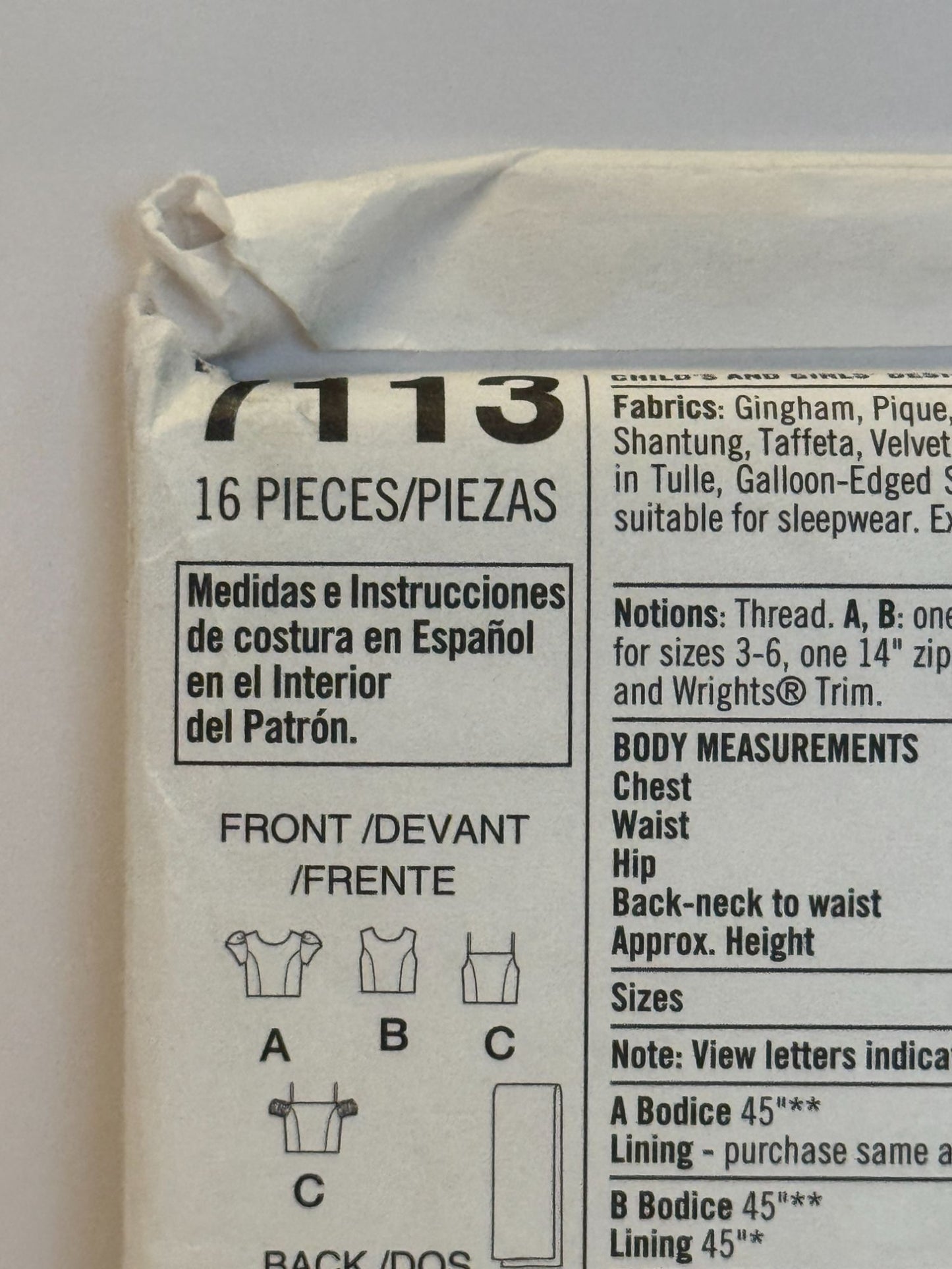 Simplicity Sewing Pattern 7113 Flower Girl Dress Design Your Own Shawl 7-14 UC