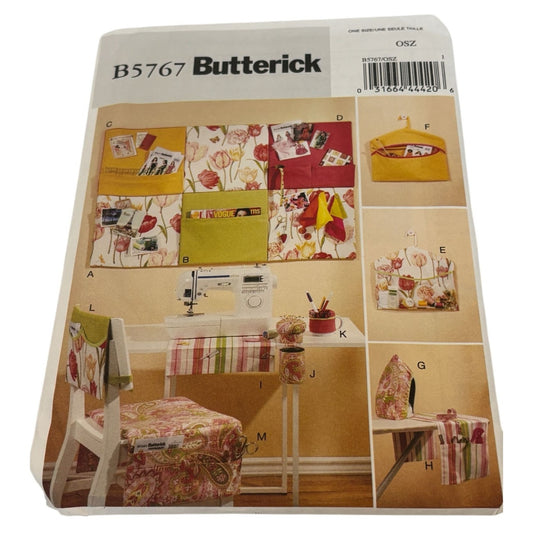 Butterick Sewing Pattern B5767 Sewing Room Wall Hanging Organizer Pin Cushion UC