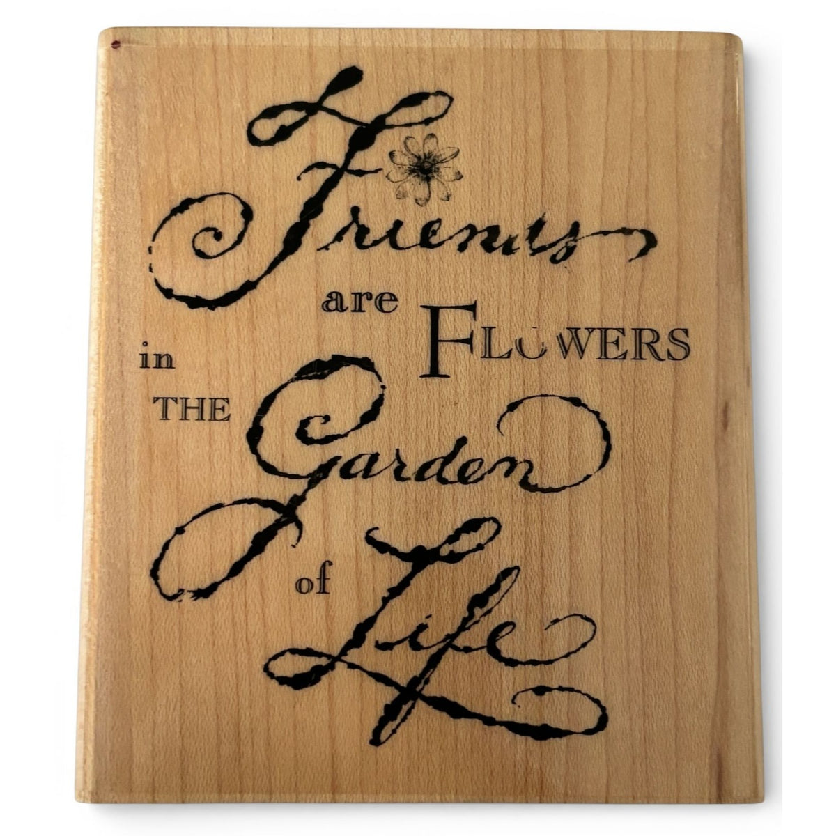 Impression Obsession Rubber Stamp Friends Are Flowers in Garden of Life Words