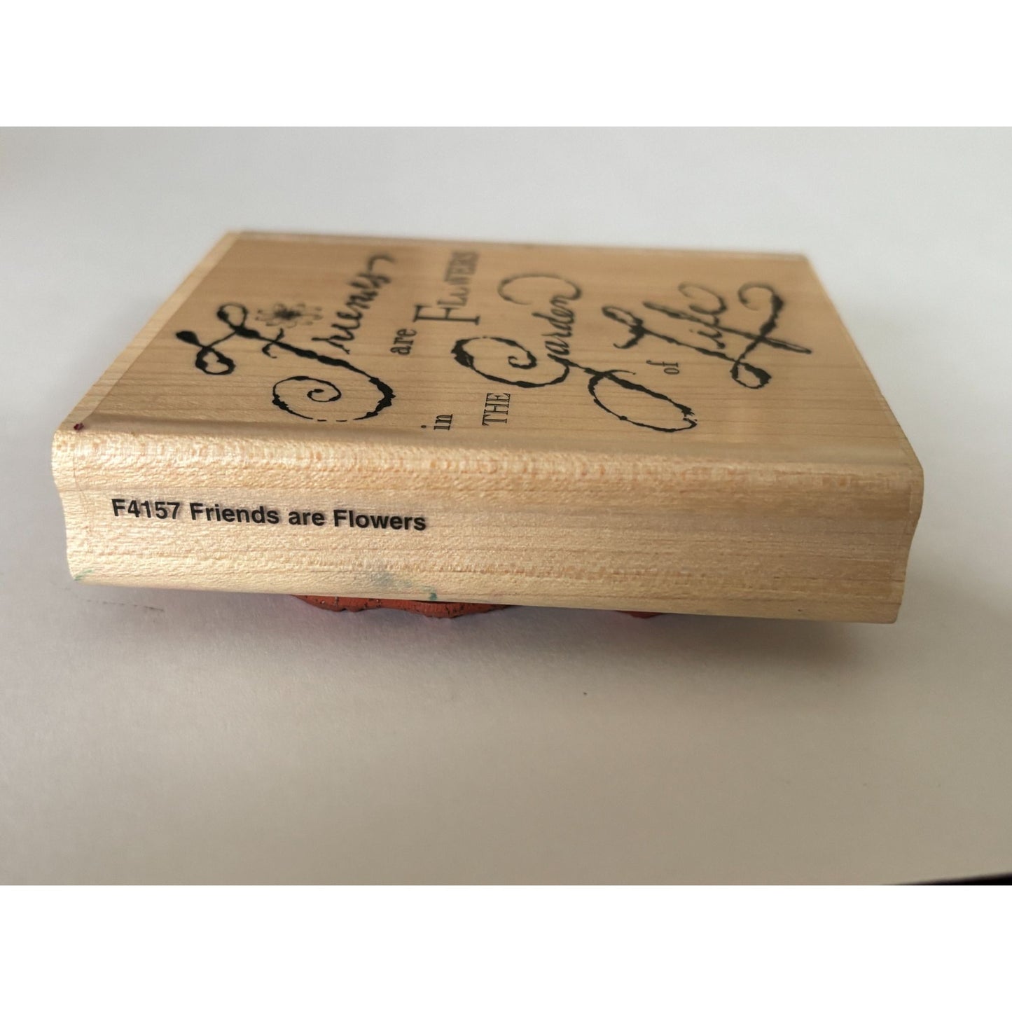 Impression Obsession Rubber Stamp Friends Are Flowers in Garden of Life Words