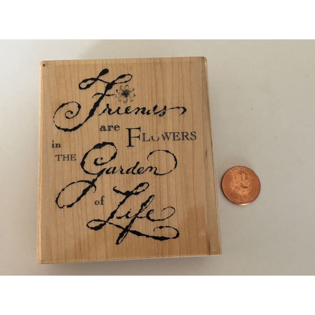 Impression Obsession Rubber Stamp Friends Are Flowers in Garden of Life Words