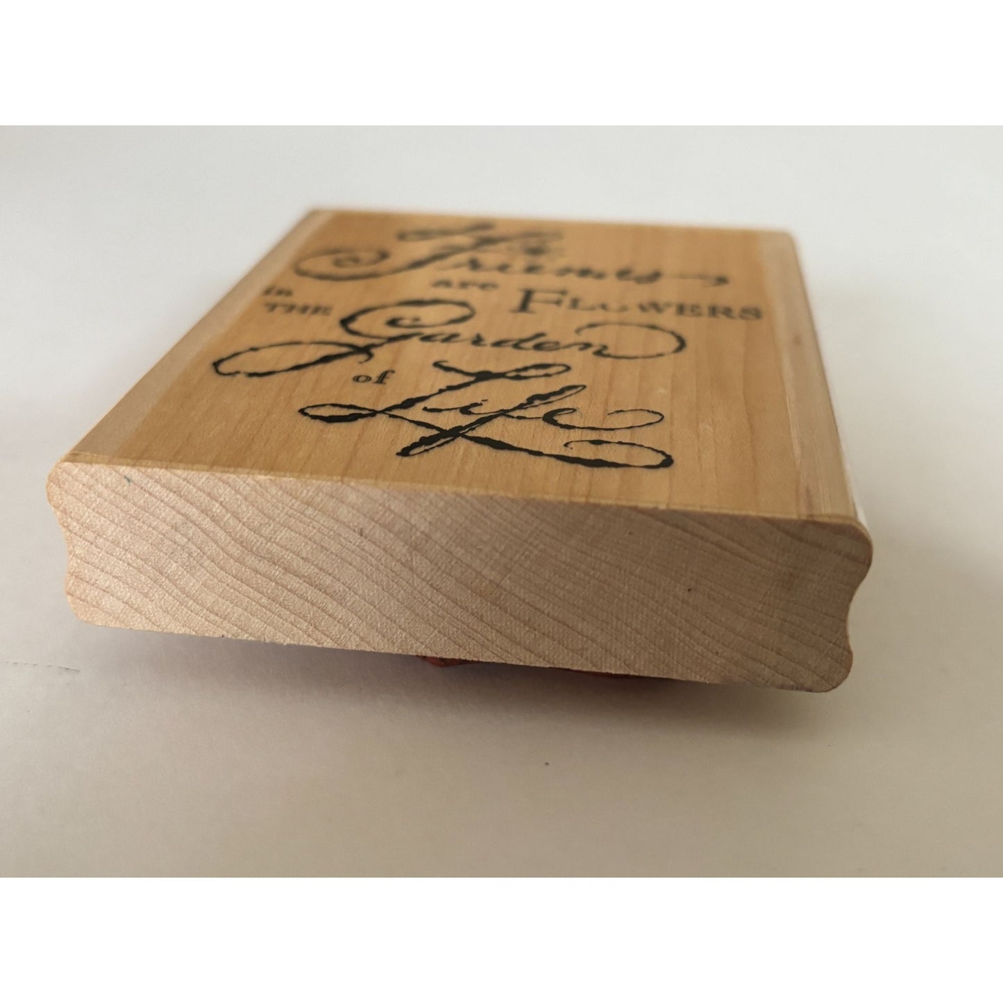 Impression Obsession Rubber Stamp Friends Are Flowers in Garden of Life Words