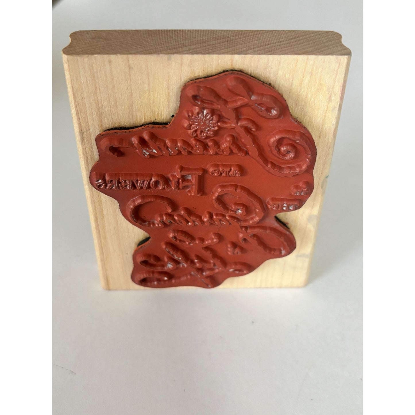 Impression Obsession Rubber Stamp Friends Are Flowers in Garden of Life Words