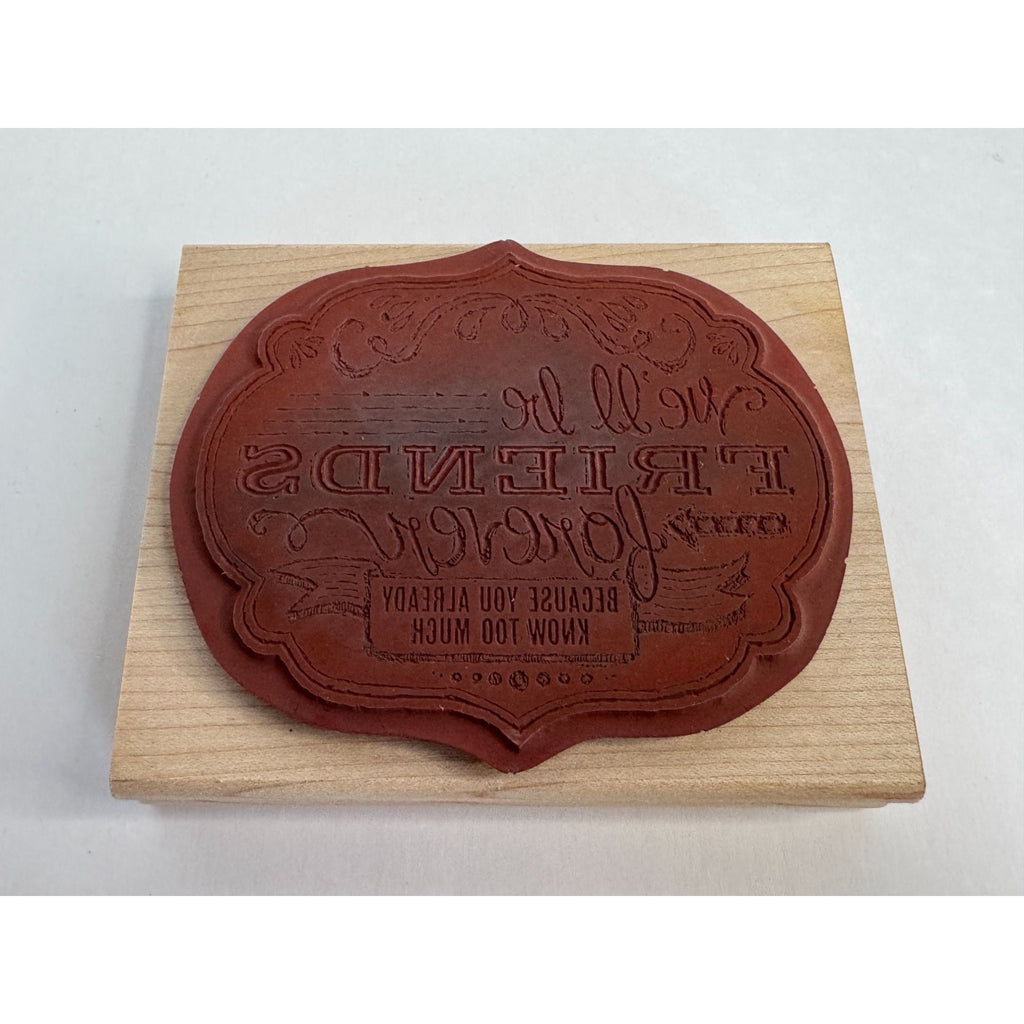 Stampin Up Rubber Stamp Friendship Card Making Words Funny Friends Know Too Much