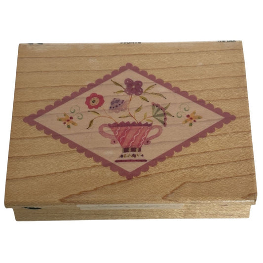 All Night Media Rubber Stamp Diamond Flower Bouquet Friendship Card Making Craft