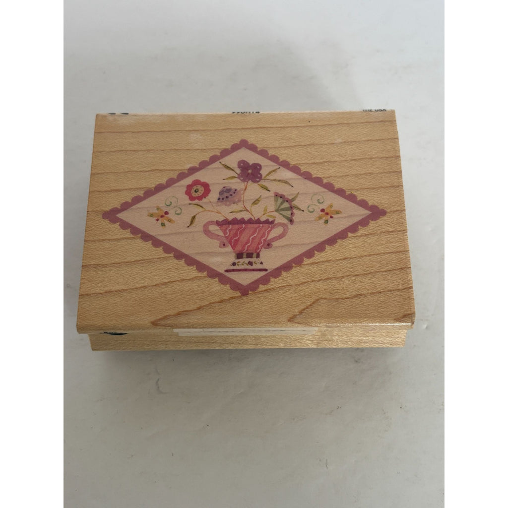 All Night Media Rubber Stamp Diamond Flower Bouquet Friendship Card Making Craft