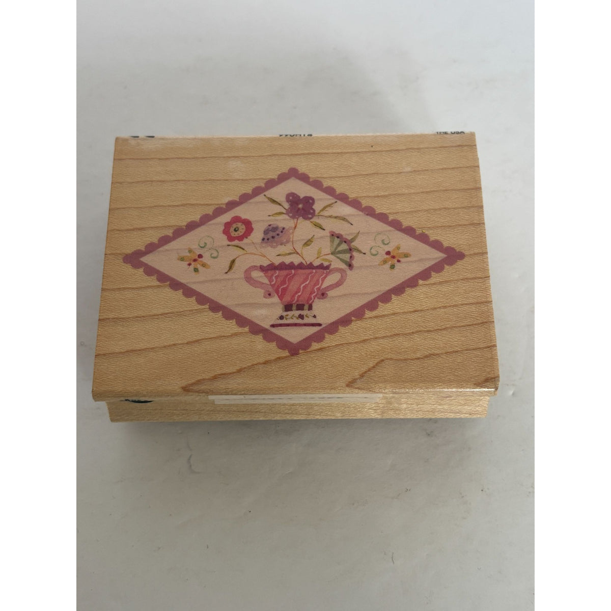 All Night Media Rubber Stamp Diamond Flower Bouquet Friendship Card Making Craft