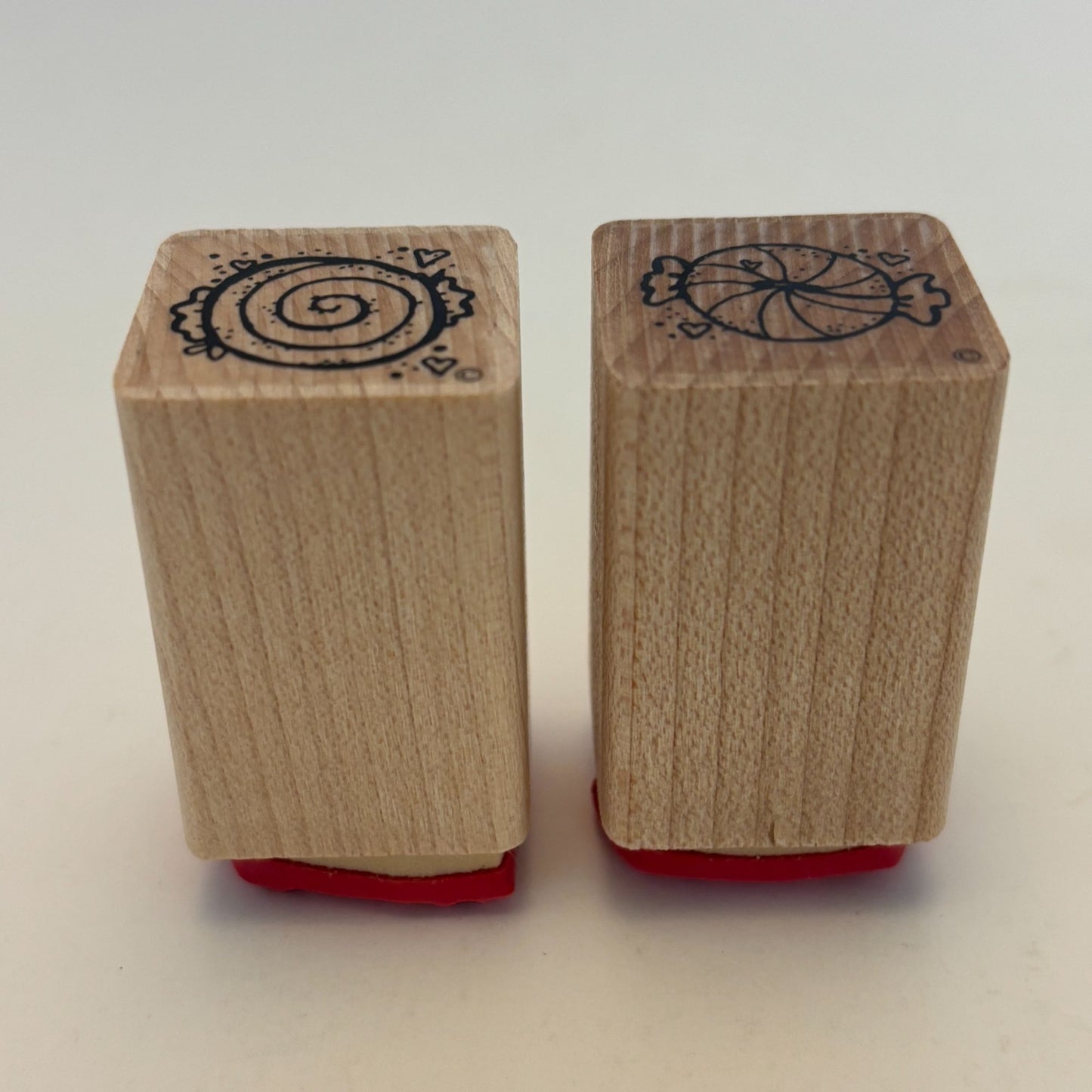 DOTS Rubber Stamps Christmas Wrapped Candy Peppermint Food Holiday Card Making