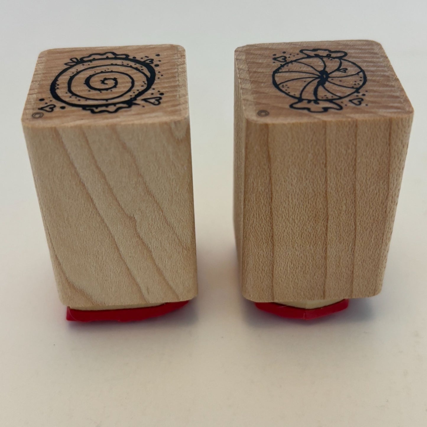 DOTS Rubber Stamps Christmas Wrapped Candy Peppermint Food Holiday Card Making