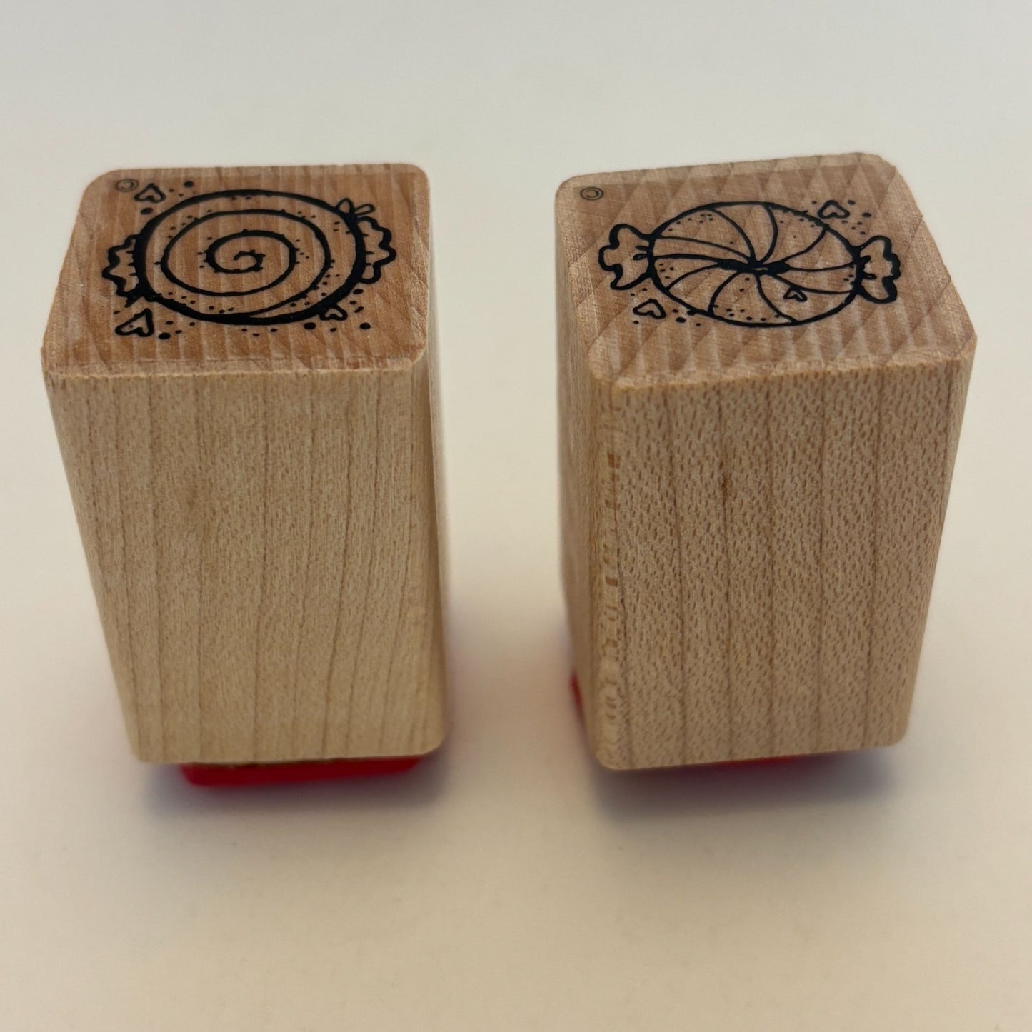 DOTS Rubber Stamps Christmas Wrapped Candy Peppermint Food Holiday Card Making