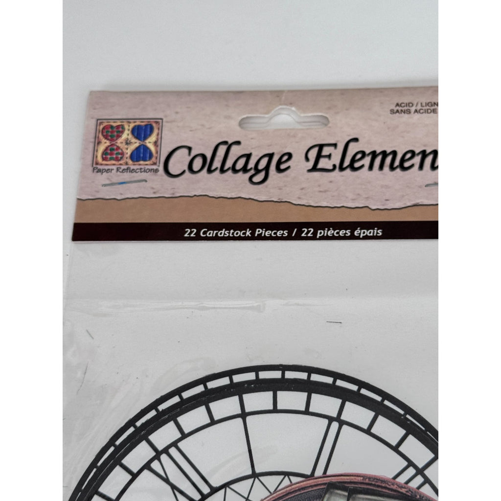 Paper Reflections Collage Elements Clock Faces Embellishments Steampunk Cardmaking Craft Time Ephemera Scrapbooking