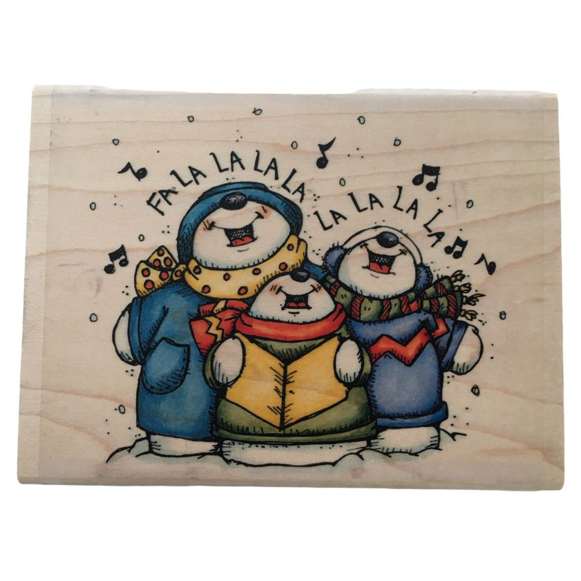 Whipper Snapper Rubber Stamp Caroling Snowmen Singing Snowman Holidays Christmas