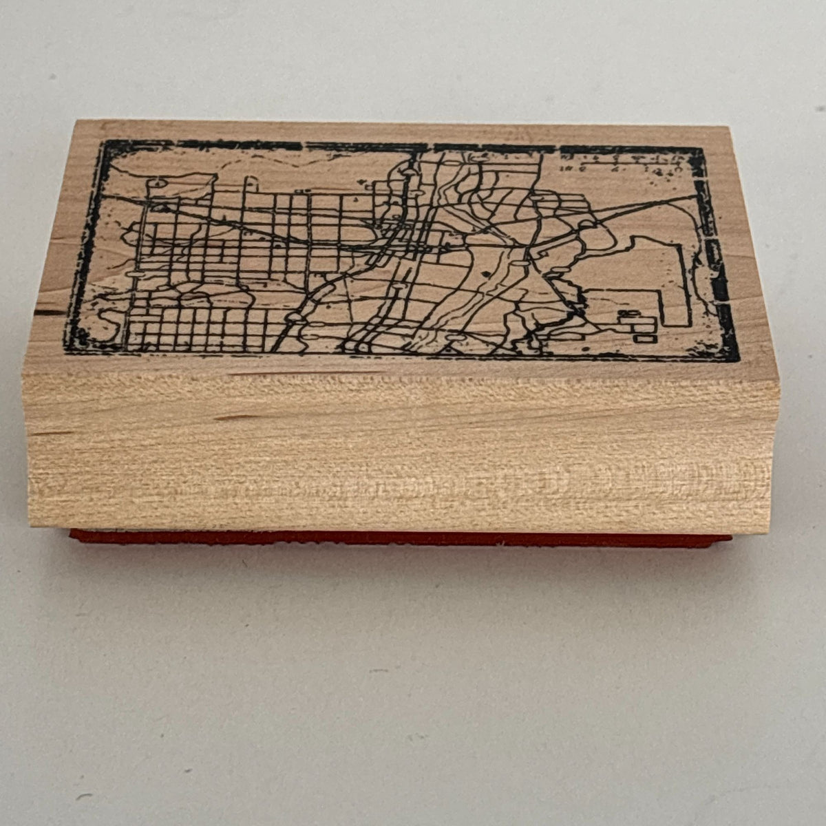 Club Stamp Rubber Stamp City Street Map Travel Journal Cardmaking Urban Grid Geography Scrapbooking
