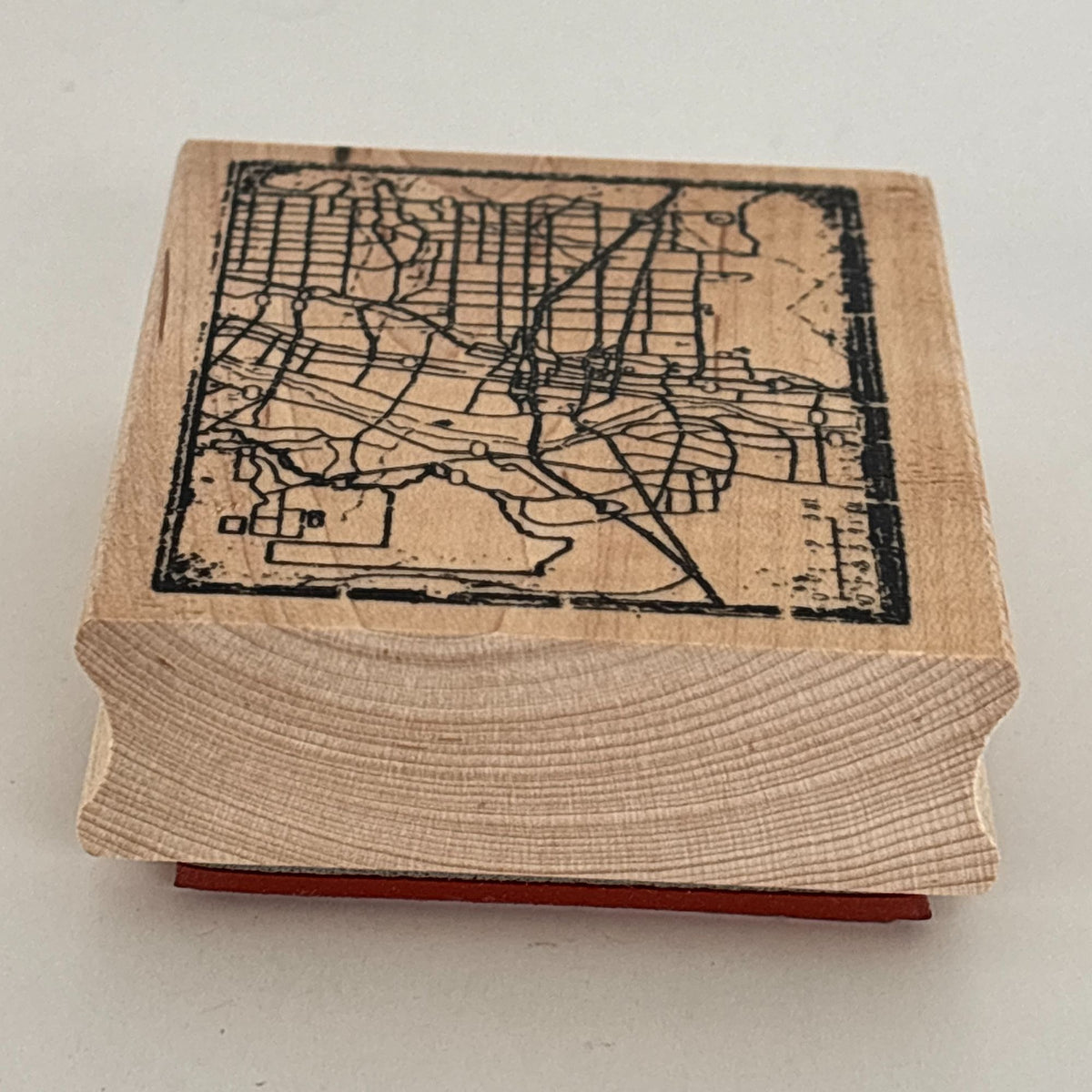 Club Stamp Rubber Stamp City Street Map Travel Journal Cardmaking Urban Grid Geography Scrapbooking