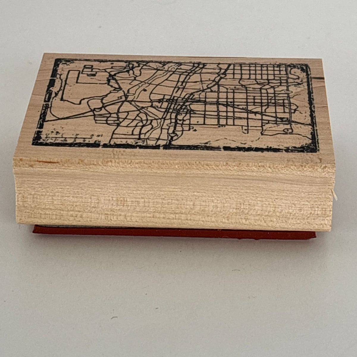 Club Stamp Rubber Stamp City Street Map Travel Journal Cardmaking Urban Grid Geography Scrapbooking