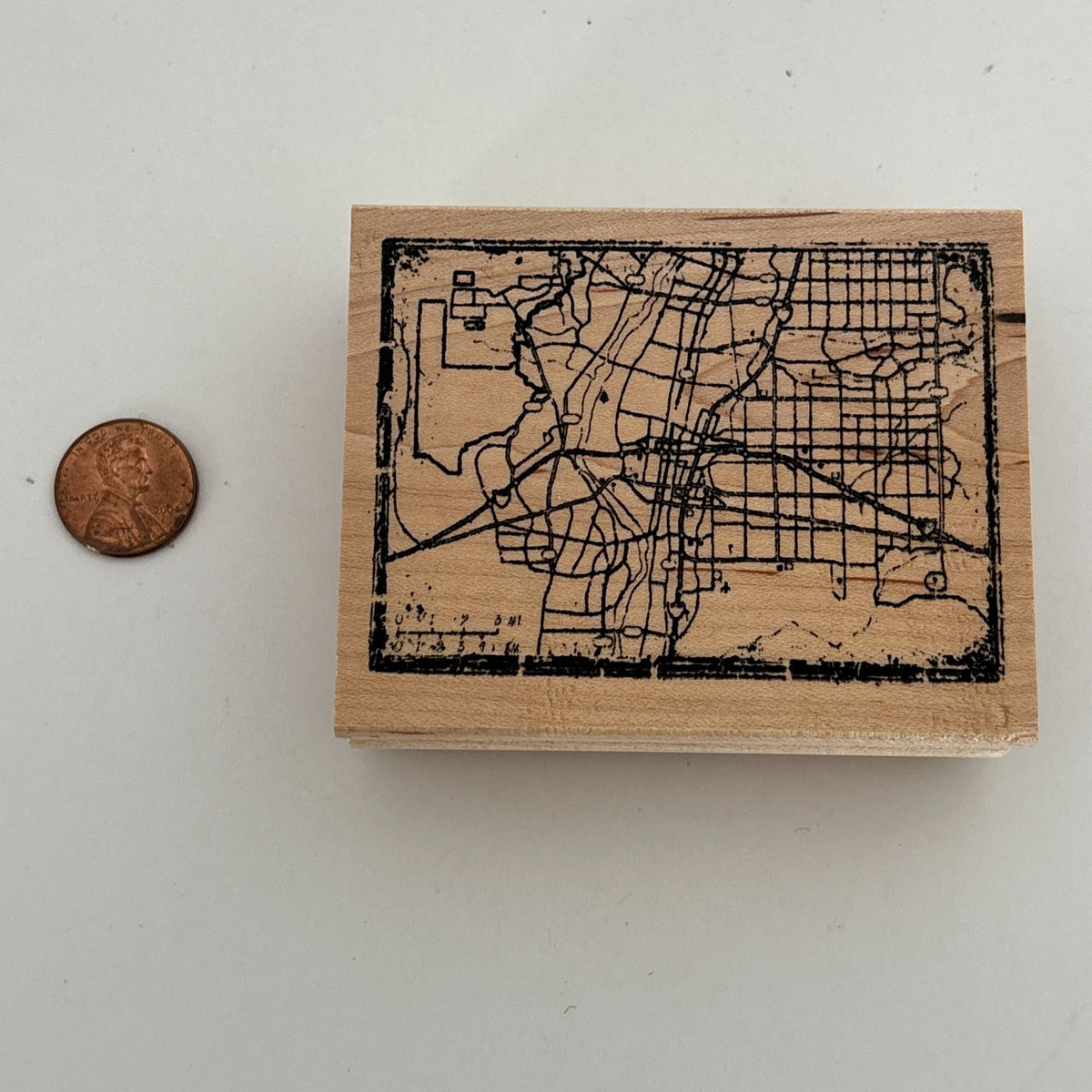 Club Stamp Rubber Stamp City Street Map Travel Journal Cardmaking Urban Grid Geography Scrapbooking