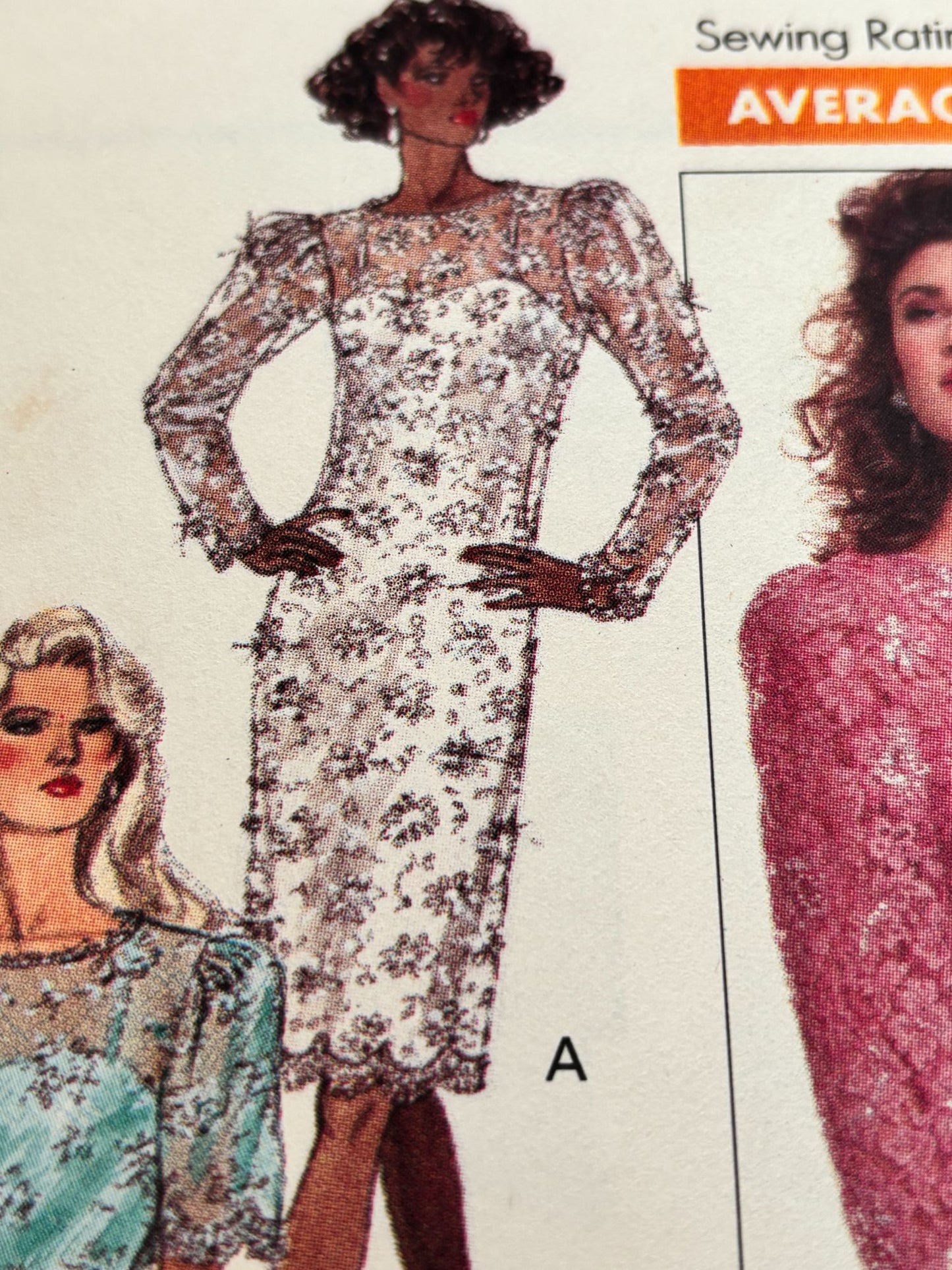 Butterick Sewing Pattern 6697 80s Dress Tunic Vintage Lace Flounce 6 8 10 Uncut