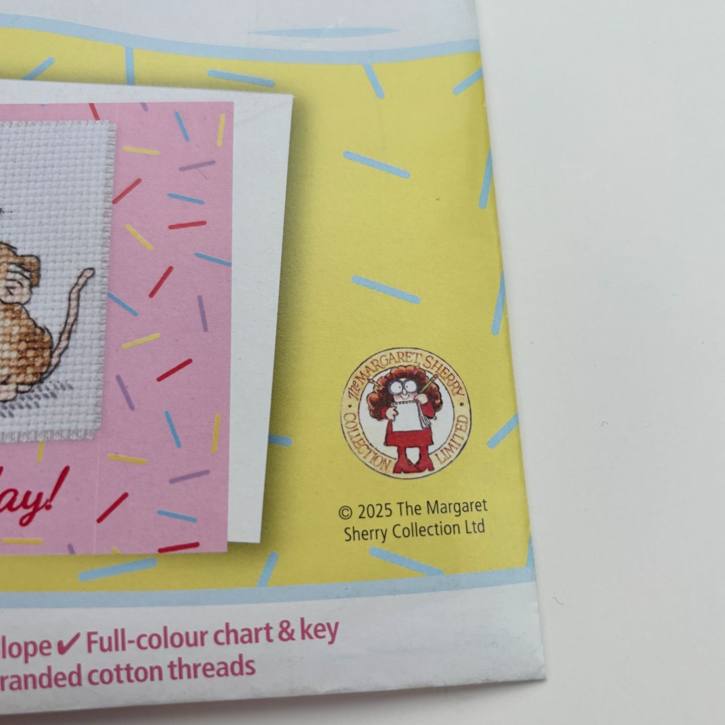 The World of Cross Stitching Cross Stitch Birthday Card Kit Cute Celebration Mouse Mice Margaret Sherry