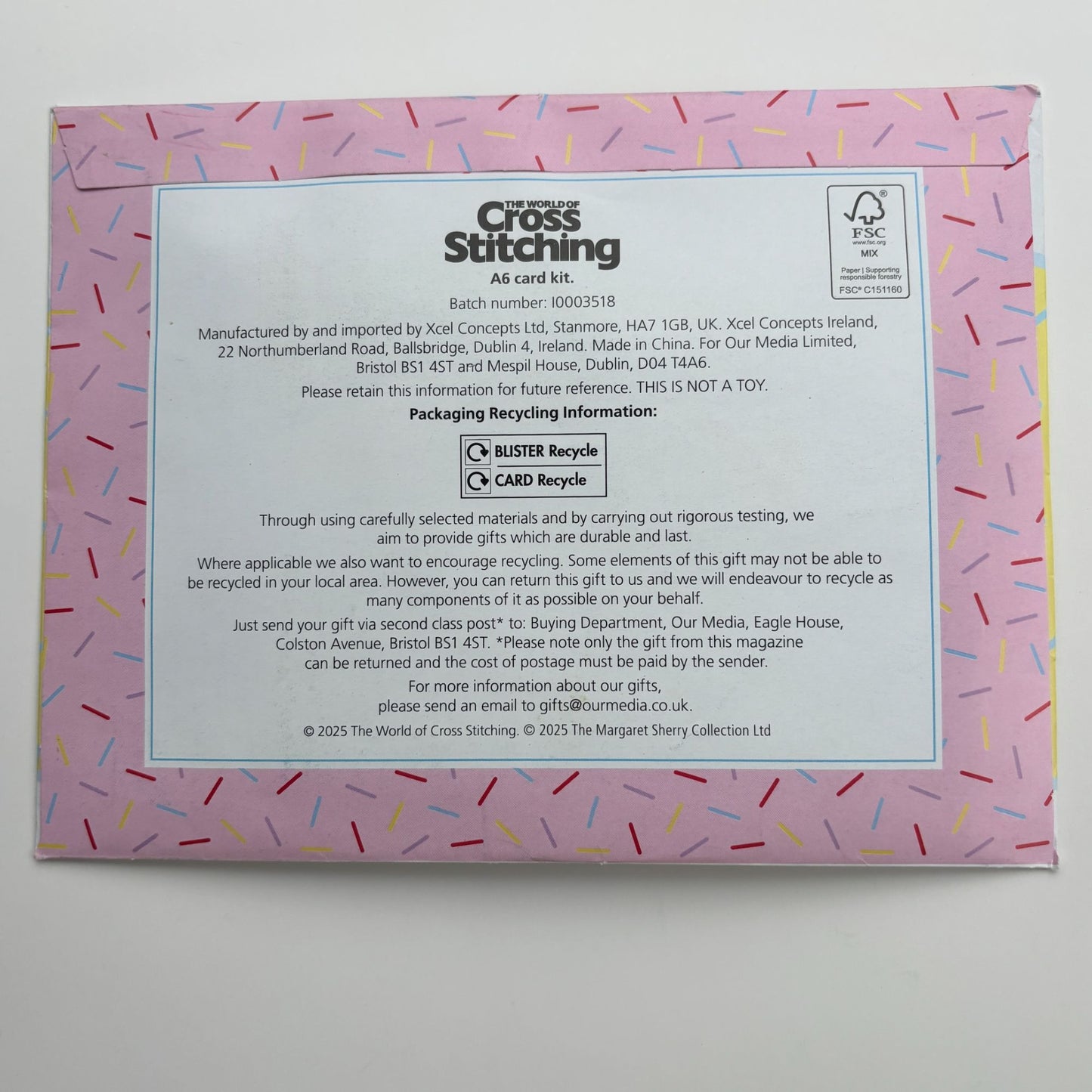The World of Cross Stitching Cross Stitch Birthday Card Kit Cute Celebration Mouse Mice Margaret Sherry
