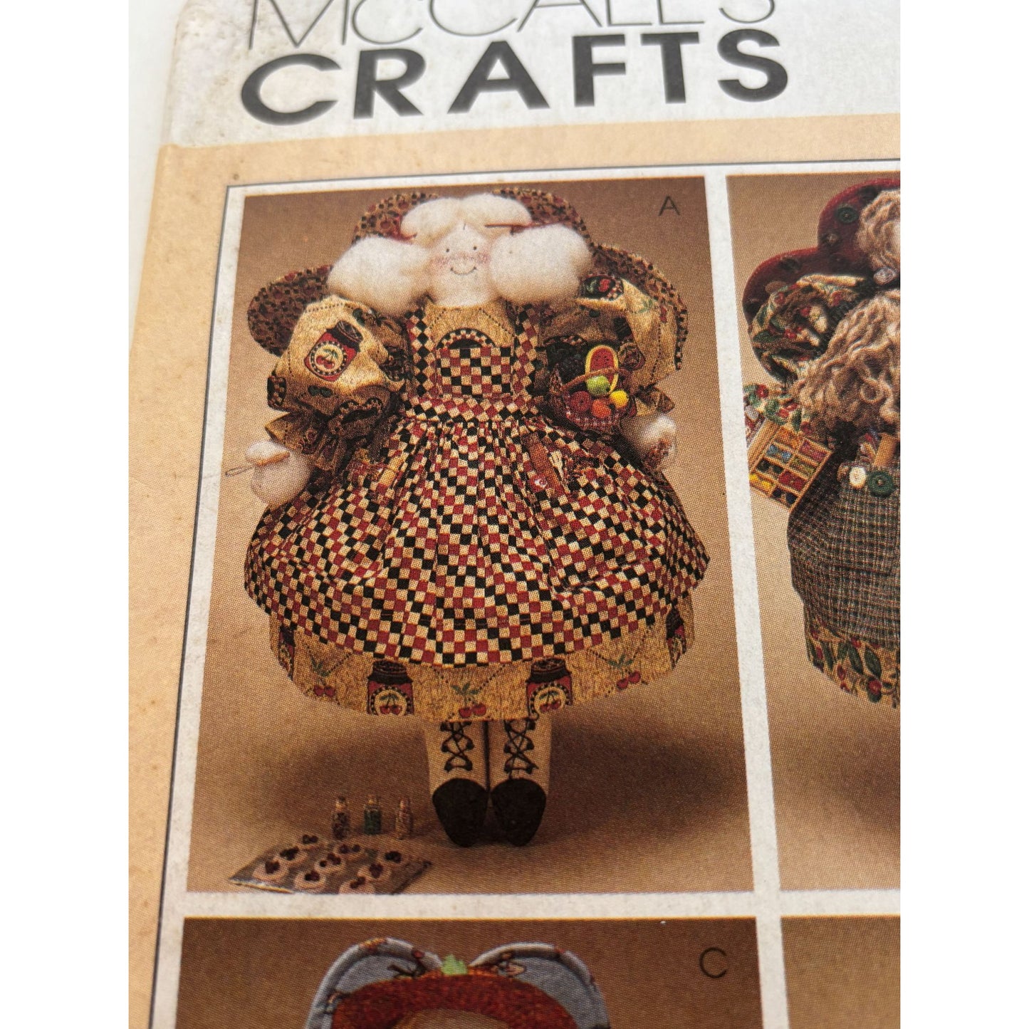 McCalls Sewing Pattern 8138 Country Angel Dolls Outfits Cooking Bird Garden UC