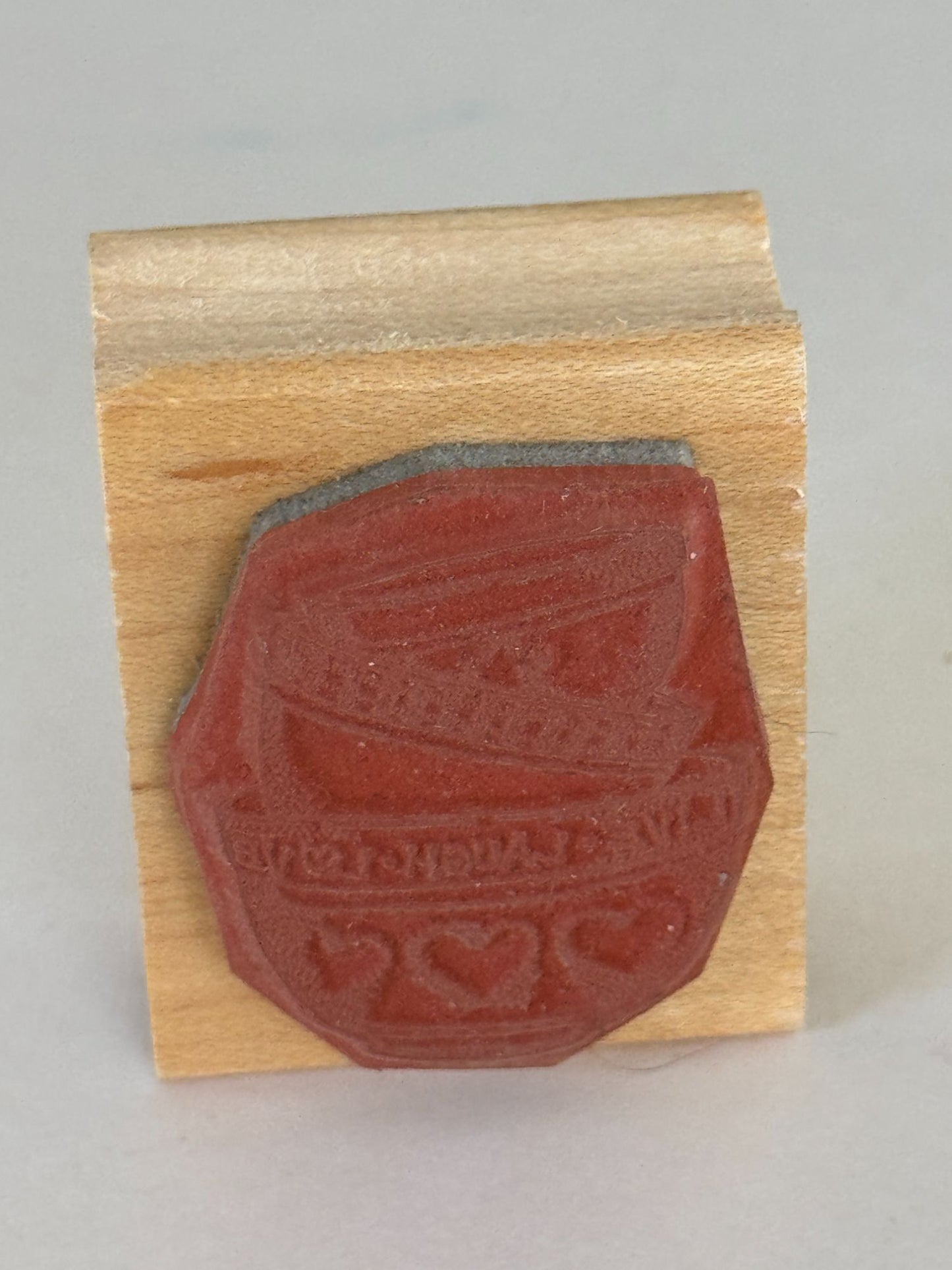Great Impressions Rubber Stamp Stacked Bowls Live Laugh Love Baking Cooking Wood