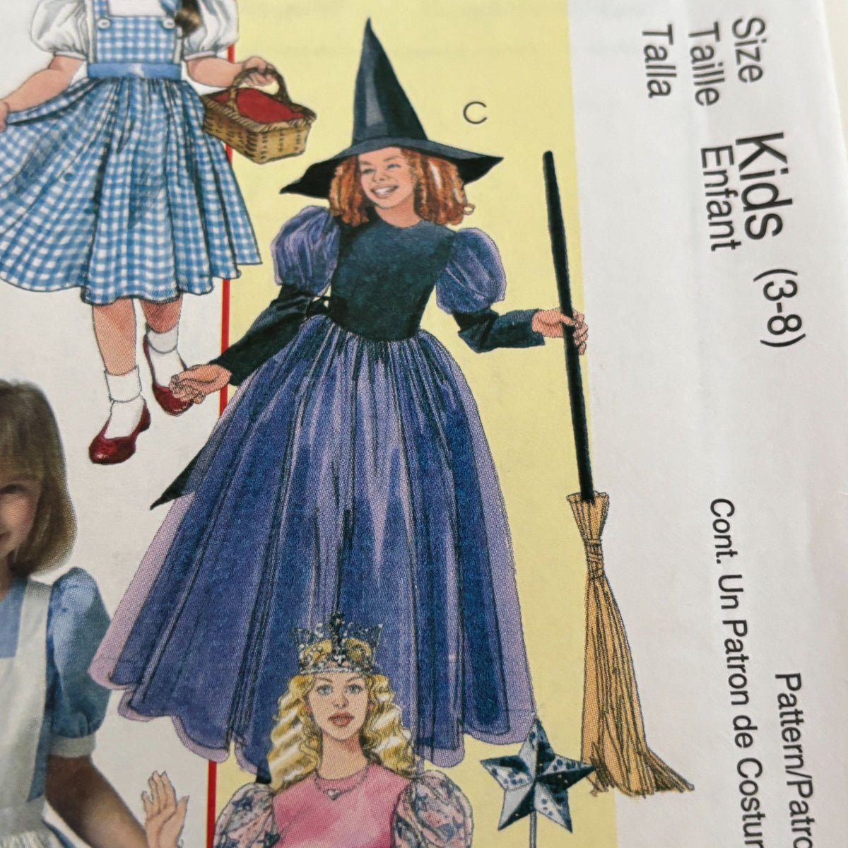 McCalls Sewing Pattern M4948 Wizard of Oz Alice Wonderland Witch Princess Halloween Costume Y2K Uncut Girls 3-8
