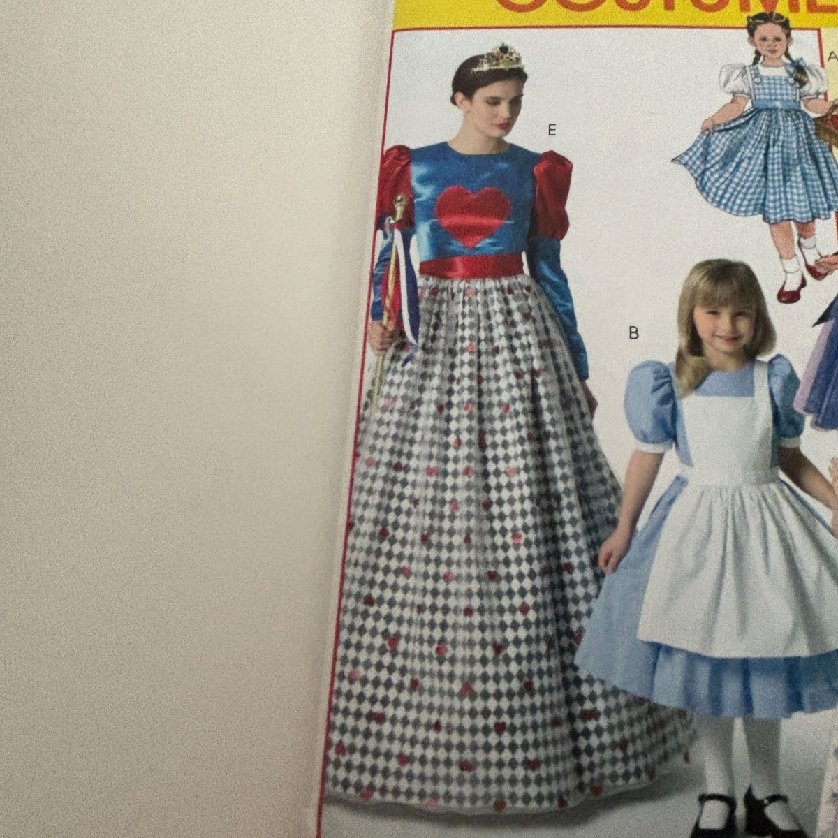 McCalls Sewing Pattern M4948 Wizard of Oz Alice Wonderland Witch Princess Halloween Costume Y2K Uncut Girls 3-8