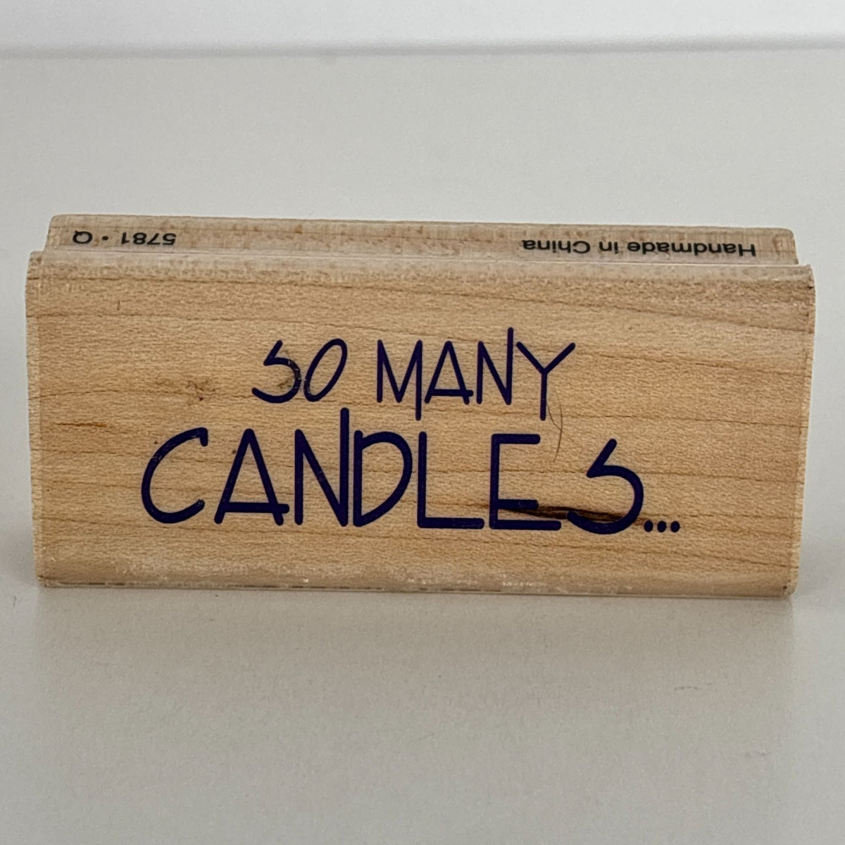 Inkadinkado Rubber Stamp Set Funny Birthday So Many Candles And So Little Cake Humor