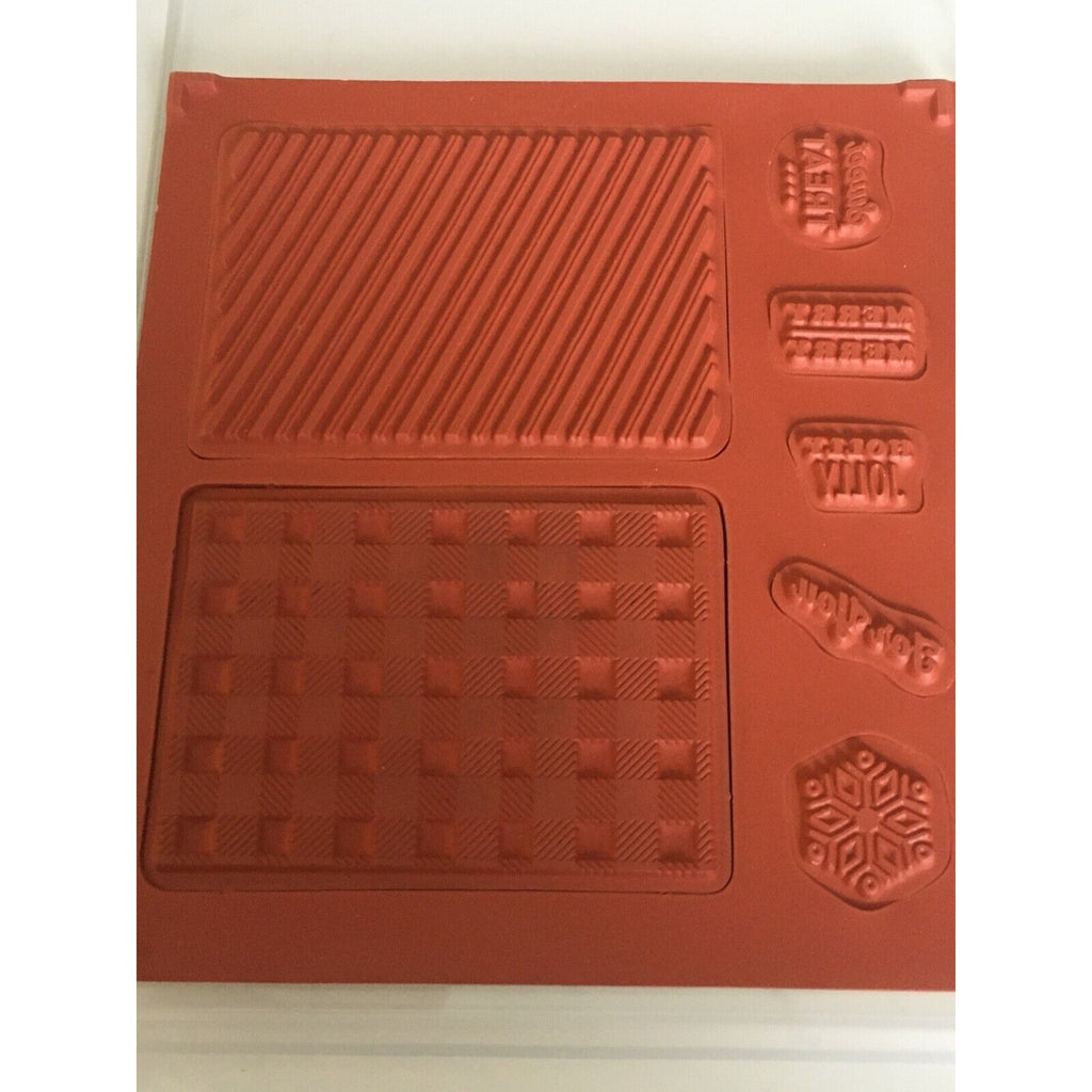 Stampin Up Cling Stamps Set Tiny Keepsakes Christmas Gift Tag Card Making Words