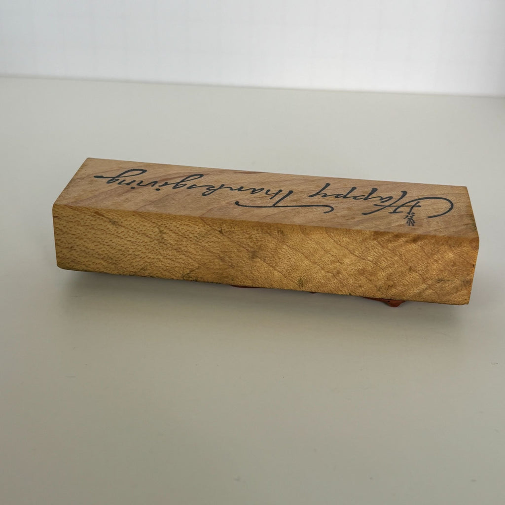 Delafield Rubber Stamp Happy Thanksgiving Wheat Script Cardmaking Sentiment Fall Autumn Words Holidays