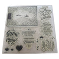 CTMH Acrylic Stamp Set Bloom and Grow Flower Garden Seed Packet My Acrylix S1801